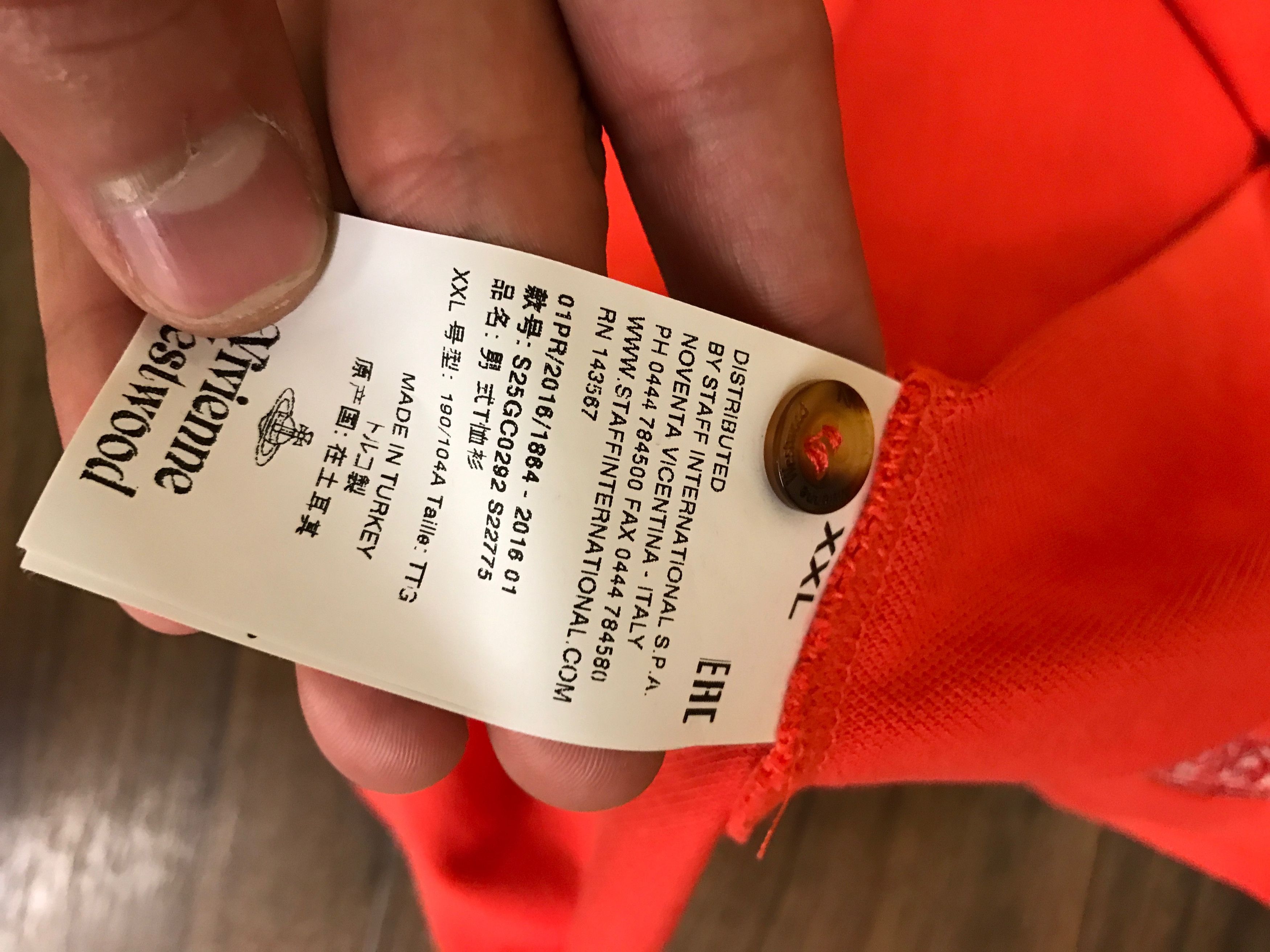 Vivienne Westwood V Neck Orange Polo Size US XXL / EU 58 / 5 - 9 Thumbnail