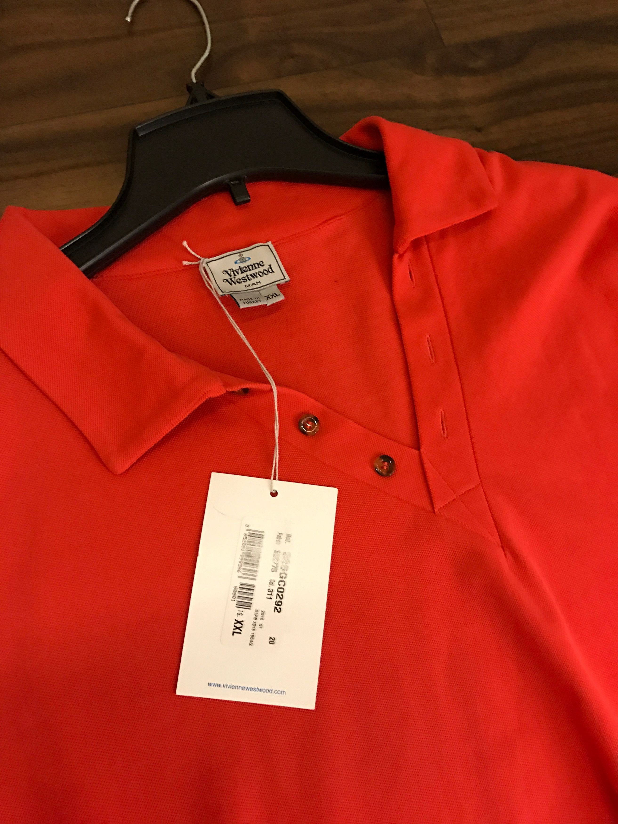 Vivienne Westwood V Neck Orange Polo Size US XXL / EU 58 / 5 - 8 Thumbnail