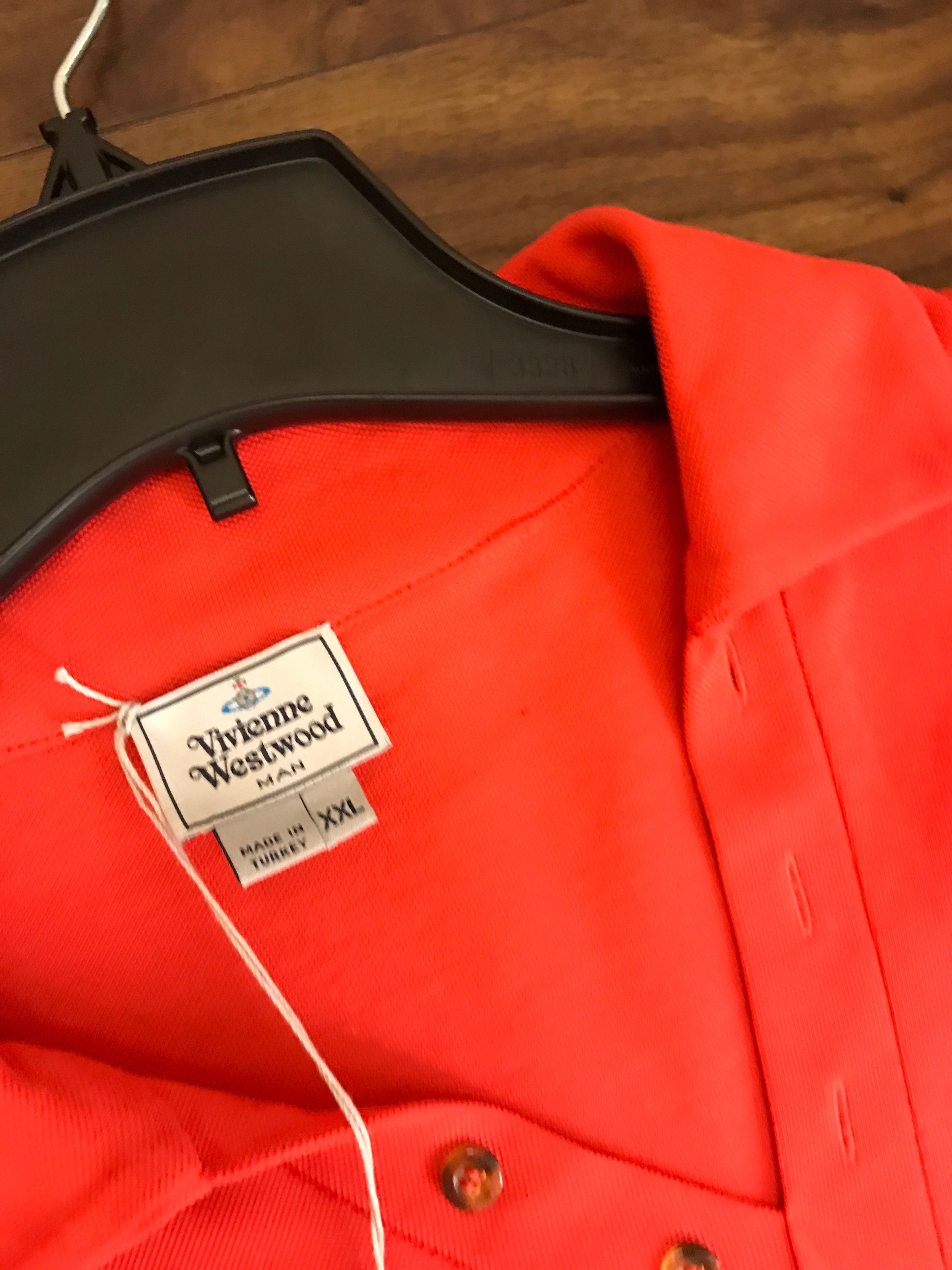 Vivienne Westwood V Neck Orange Polo Size US XXL / EU 58 / 5 - 7 Thumbnail