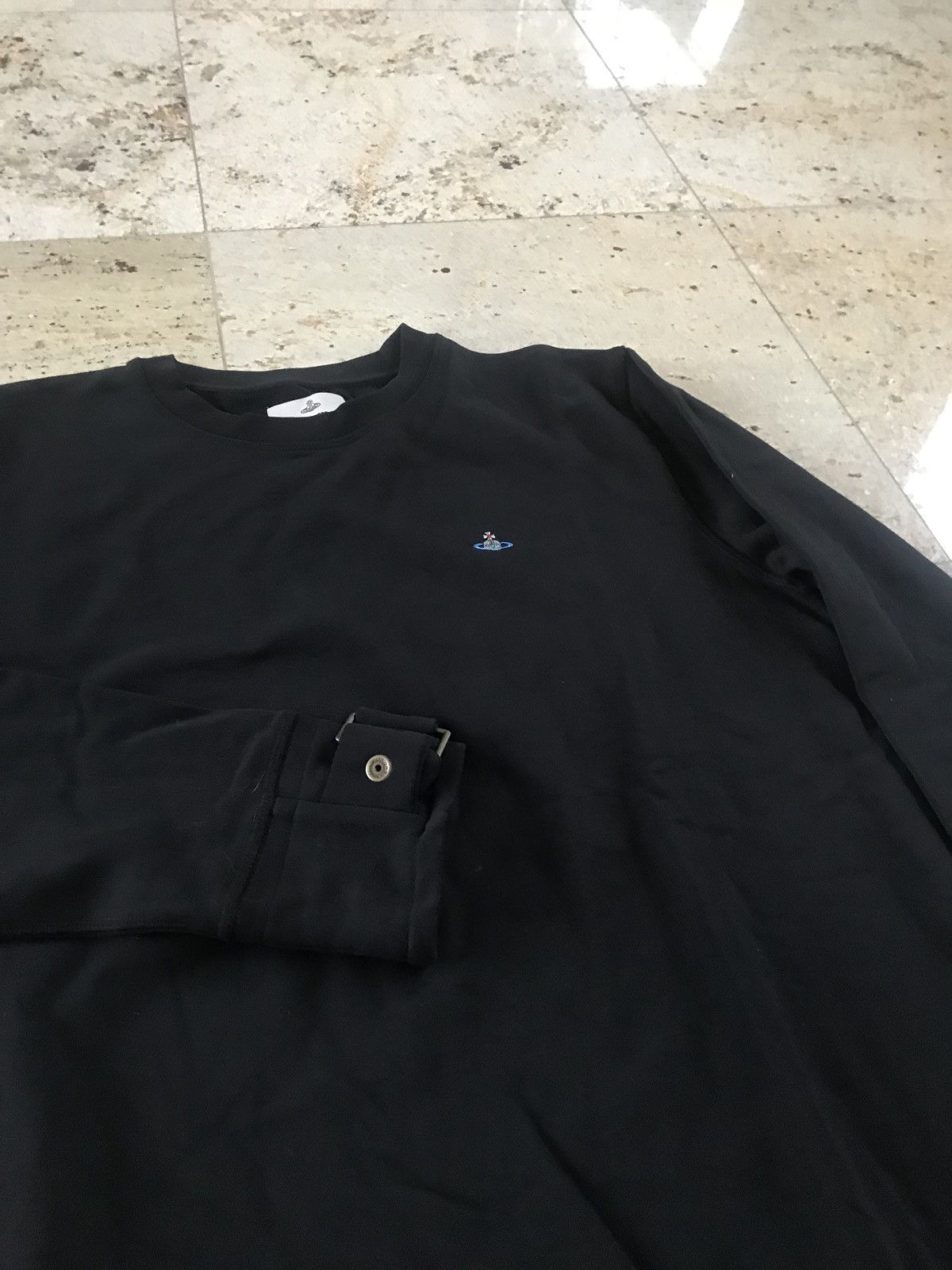 Vivienne Westwood Black Buckle Cuff Sweater Size US L / EU 52-54 / 3 - 15 Thumbnail
