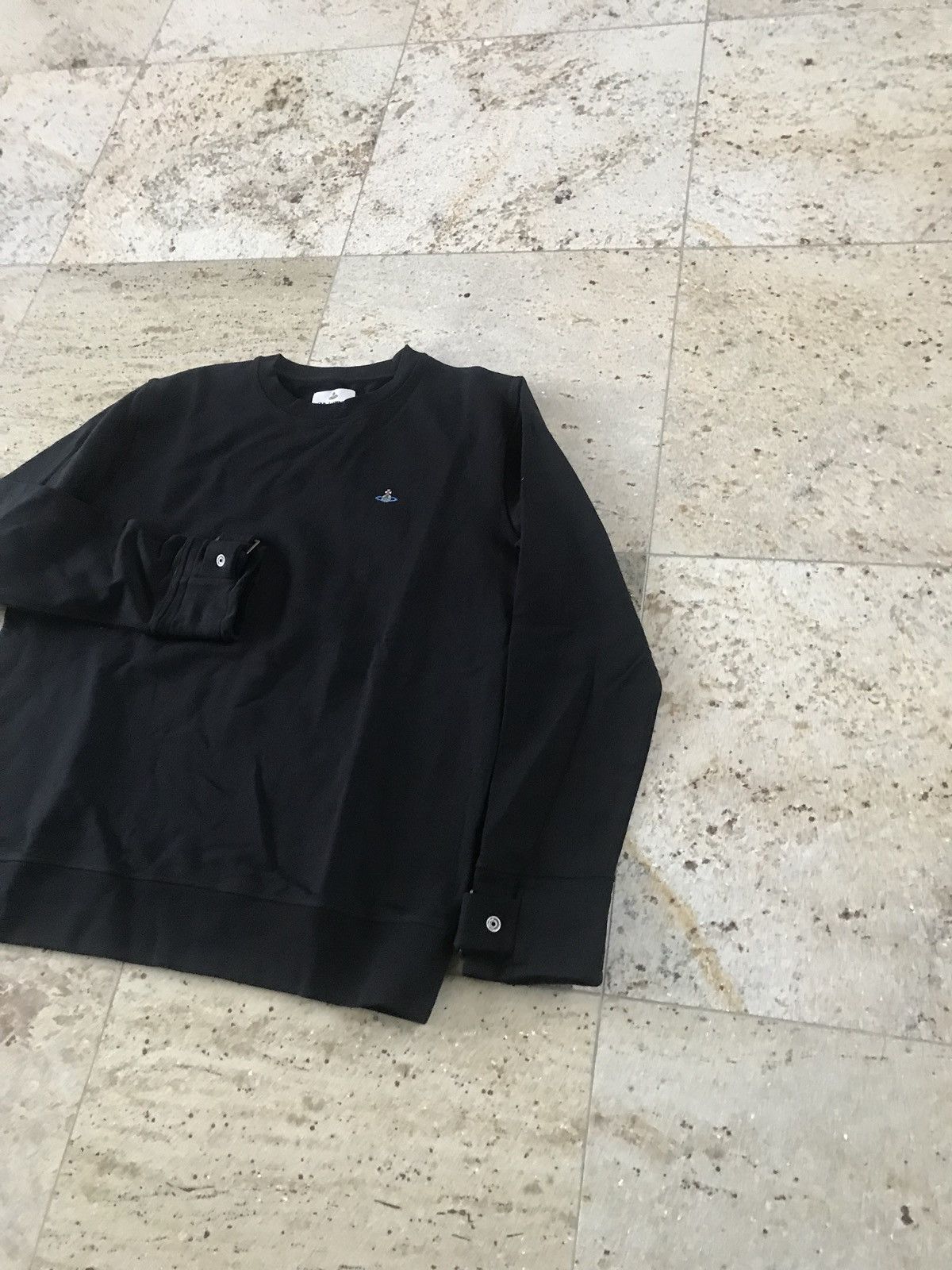 Vivienne Westwood Black Buckle Cuff Sweater Size US L / EU 52-54 / 3 - 5 Thumbnail