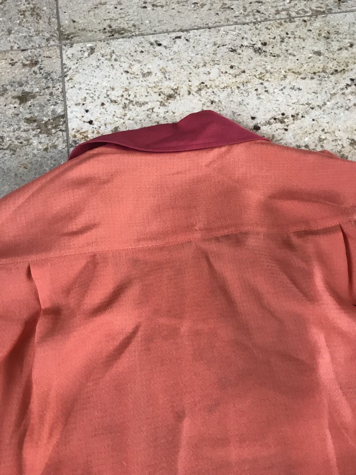 Vivienne Westwood Silk Blend Orange Contrast Pink Collar Button Up Size US M / EU 48-50 / 2 - 15 Thumbnail