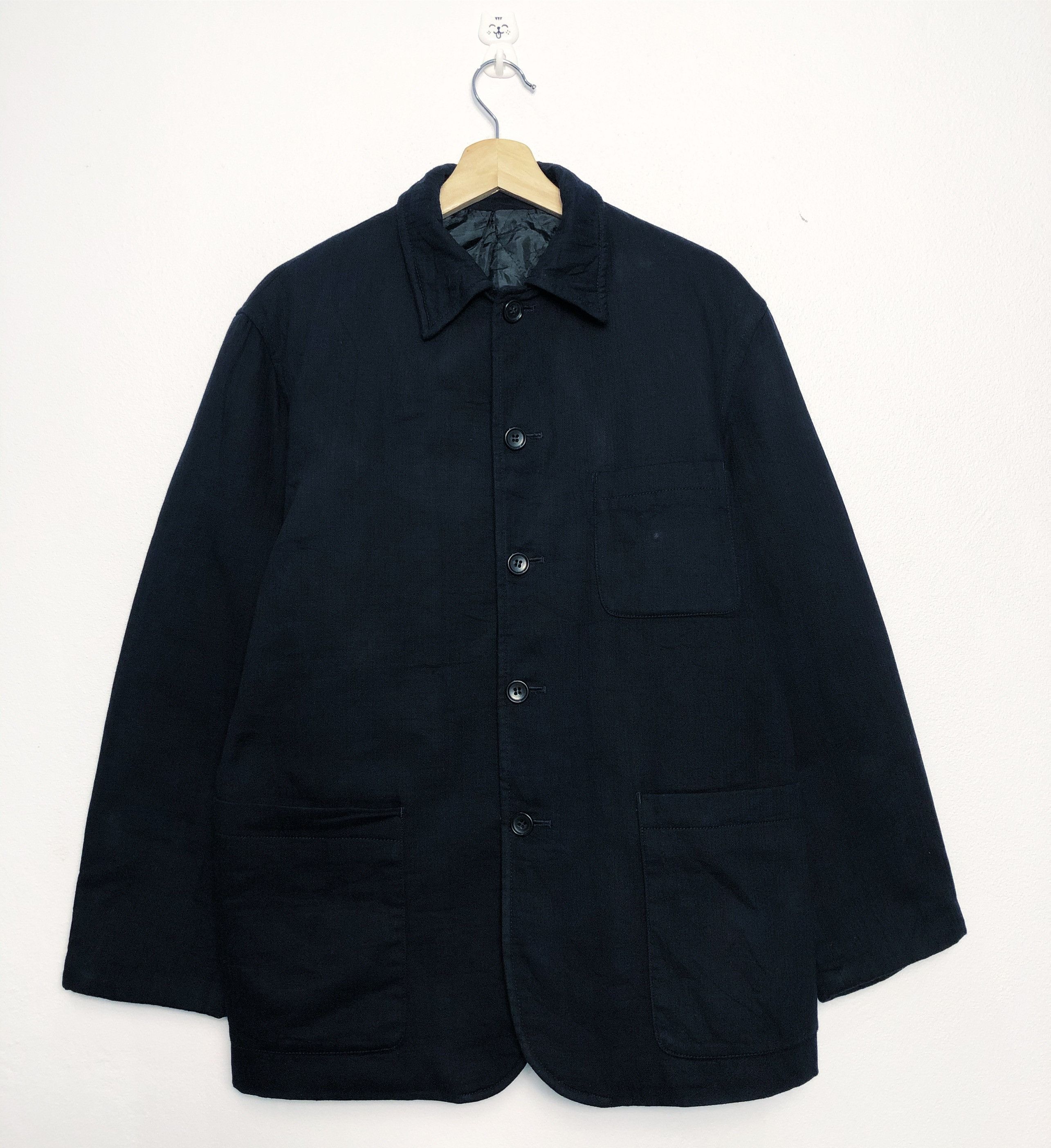 image of Denim By Issey Miyake Im Product Button Jacket in Dark Blue, Men's (Size Medium)