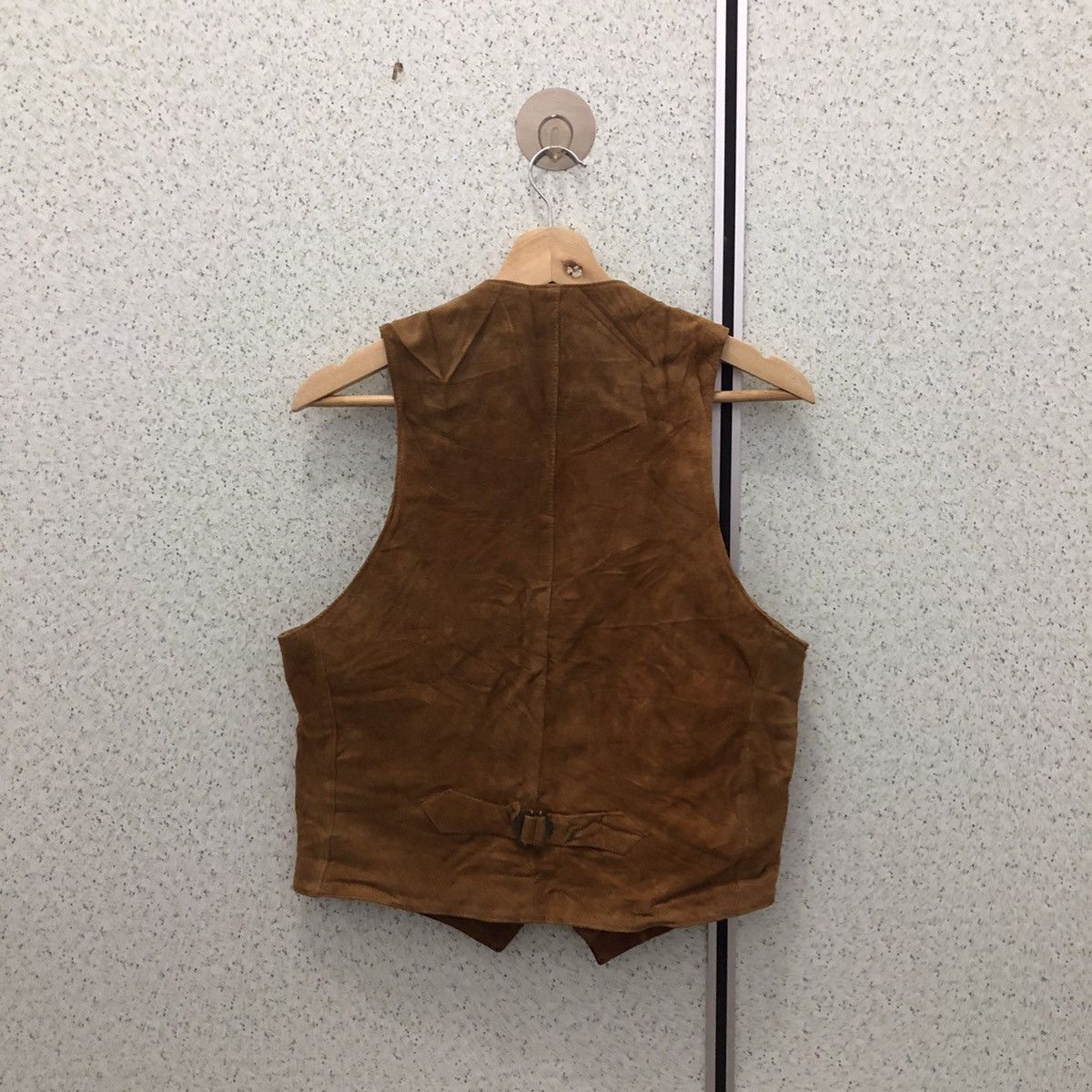 UTILITY VEST LEATHER MATERIAL MULTI POCKETS