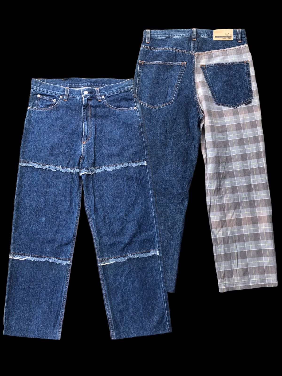 BAGGY💥Distressed Double Steal Denim Jeans Pants