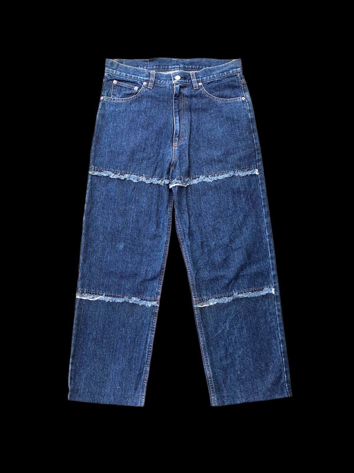 Hysteric Glamour × If Six Was Nine BAGGY💥Distressed Double Steal Denim Jeans Pants Size US 32 / EU 48 - 2 Thumbnail