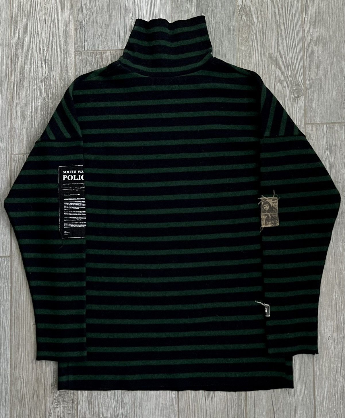AW2001-2002 Raf Simons Riot Riot Riot Green Patch Turtleneck - Main Image