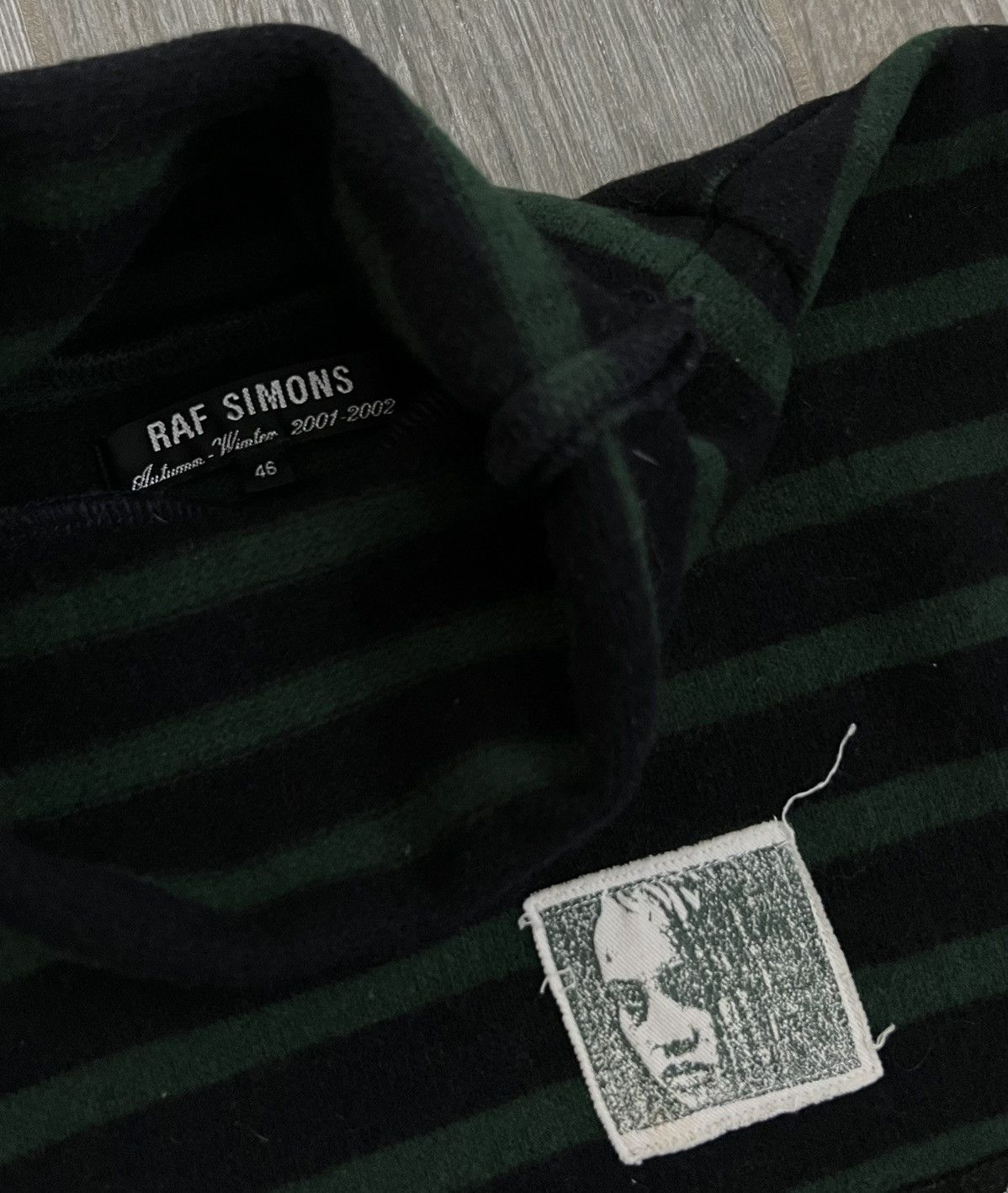 Raf Simons AW2001-2002 Raf Simons Riot Riot Riot Green Patch Turtleneck Size US L / EU 52-54 / 3 - 8 Thumbnail