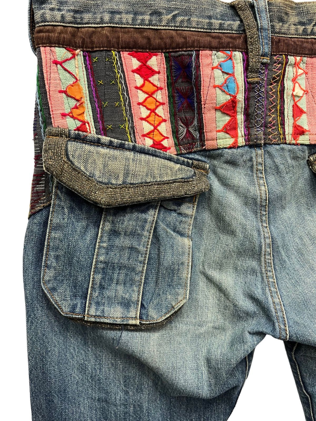 Japanese Brand Vintage SHAPEL Native Patchwork Distressed Kapital Style! Size US 32 / EU 48 - 12 Thumbnail