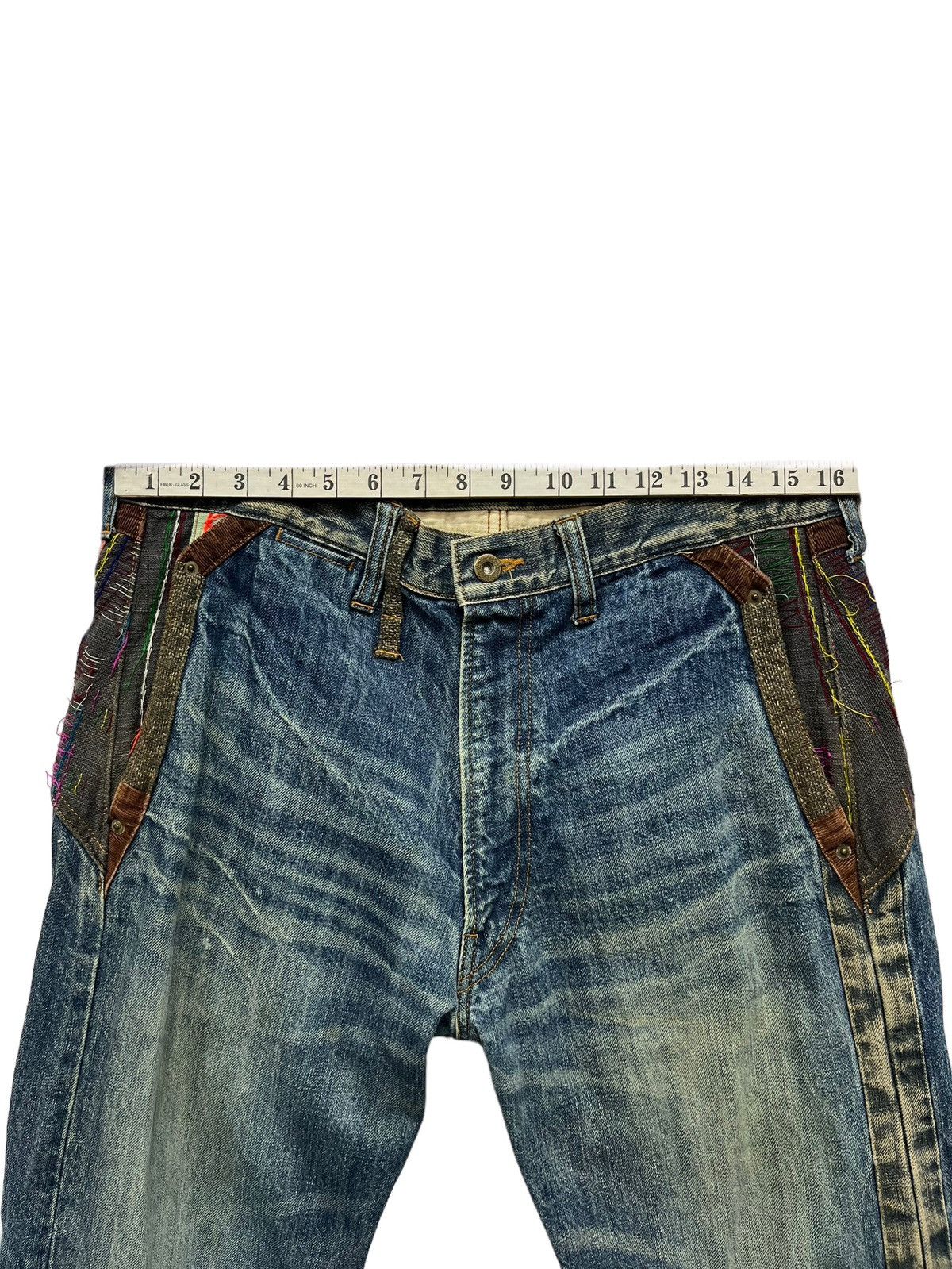 Japanese Brand Vintage SHAPEL Native Patchwork Distressed Kapital Style! Size US 32 / EU 48 - 21 Thumbnail