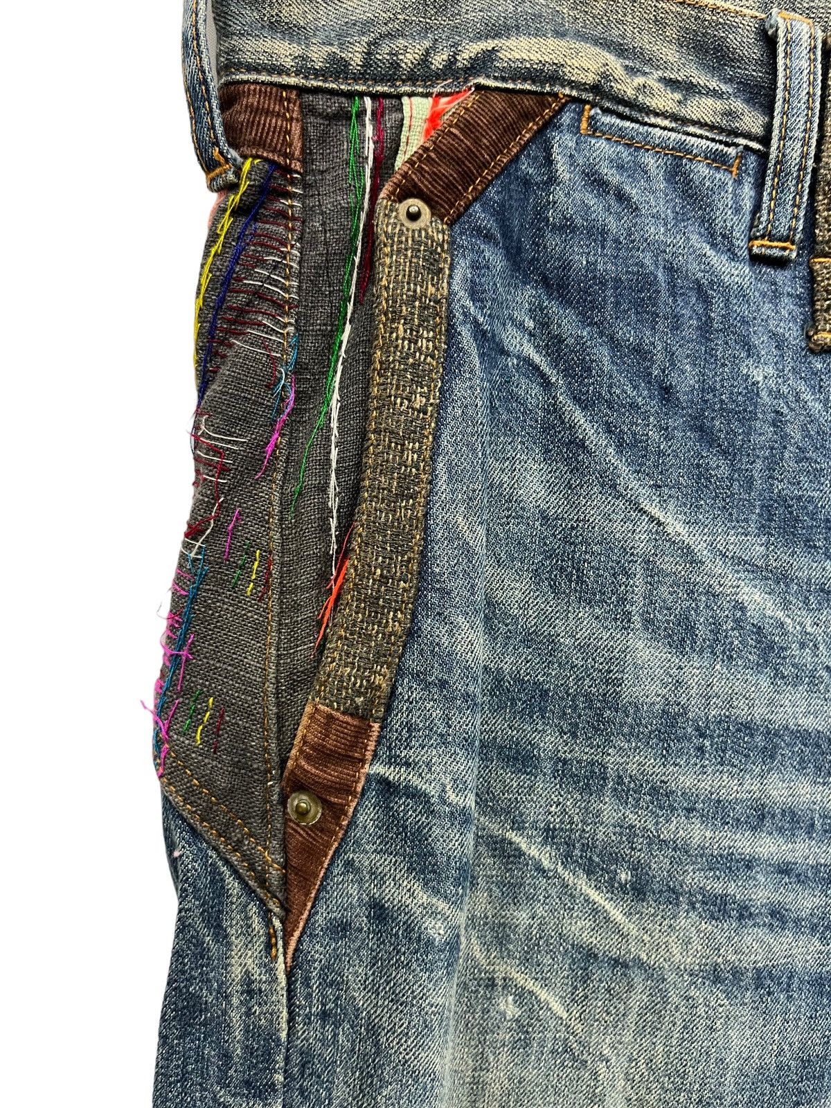 Japanese Brand Vintage SHAPEL Native Patchwork Distressed Kapital Style! Size US 32 / EU 48 - 7 Thumbnail
