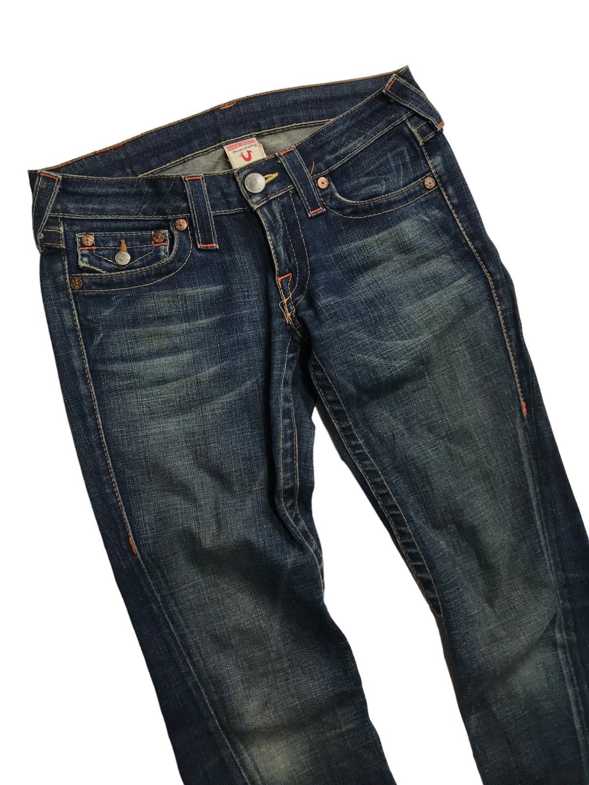True Religion × Vintage 90’s True Religion Twisted Flared Bell Bottom Joey Jeans Size US 29 - 2 Thumbnail