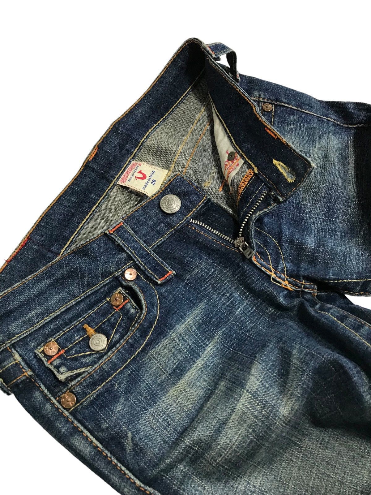 True Religion × Vintage 90’s True Religion Twisted Flared Bell Bottom Joey Jeans Size US 29 - 8 Thumbnail