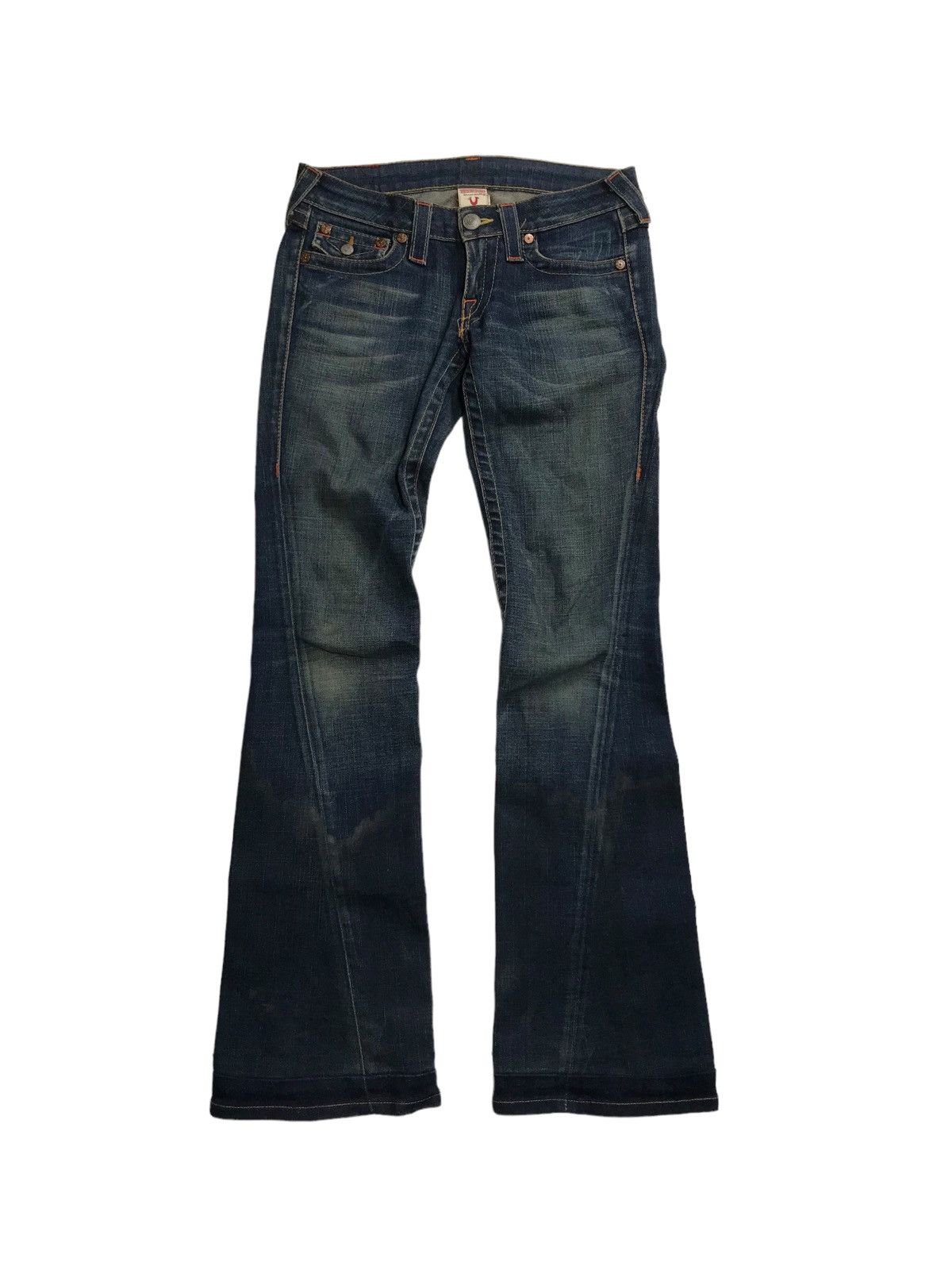 True Religion × Vintage 90’s True Religion Twisted Flared Bell Bottom Joey Jeans Size US 29 - 1 Thumbnail