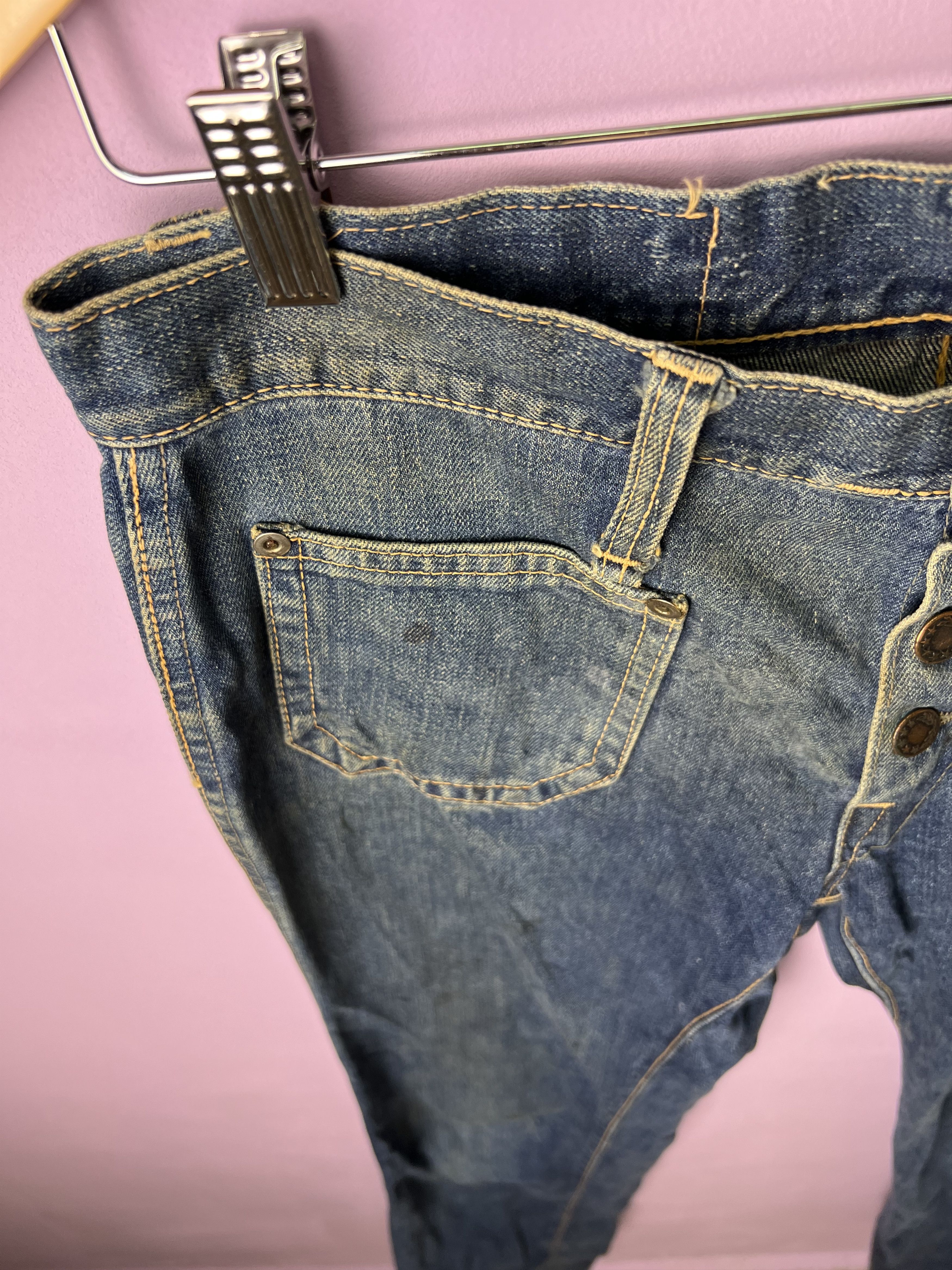Japanese Brand 🔥Fashionable Design Bush Pant Bell Bottoms Denim Size 32" / US 10 / IT 46 - 9 Thumbnail