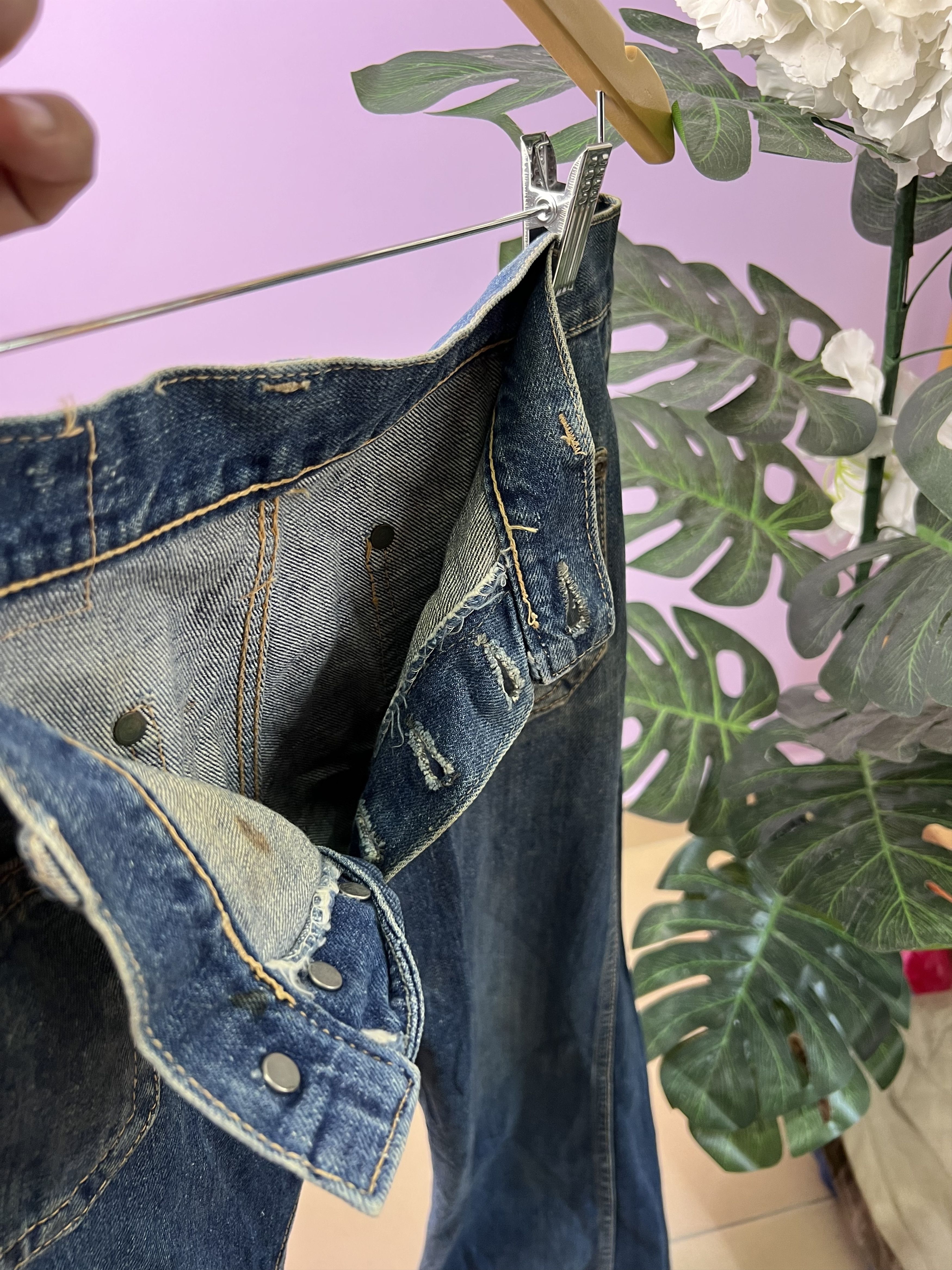 Japanese Brand 🔥Fashionable Design Bush Pant Bell Bottoms Denim Size 32" / US 10 / IT 46 - 15 Thumbnail