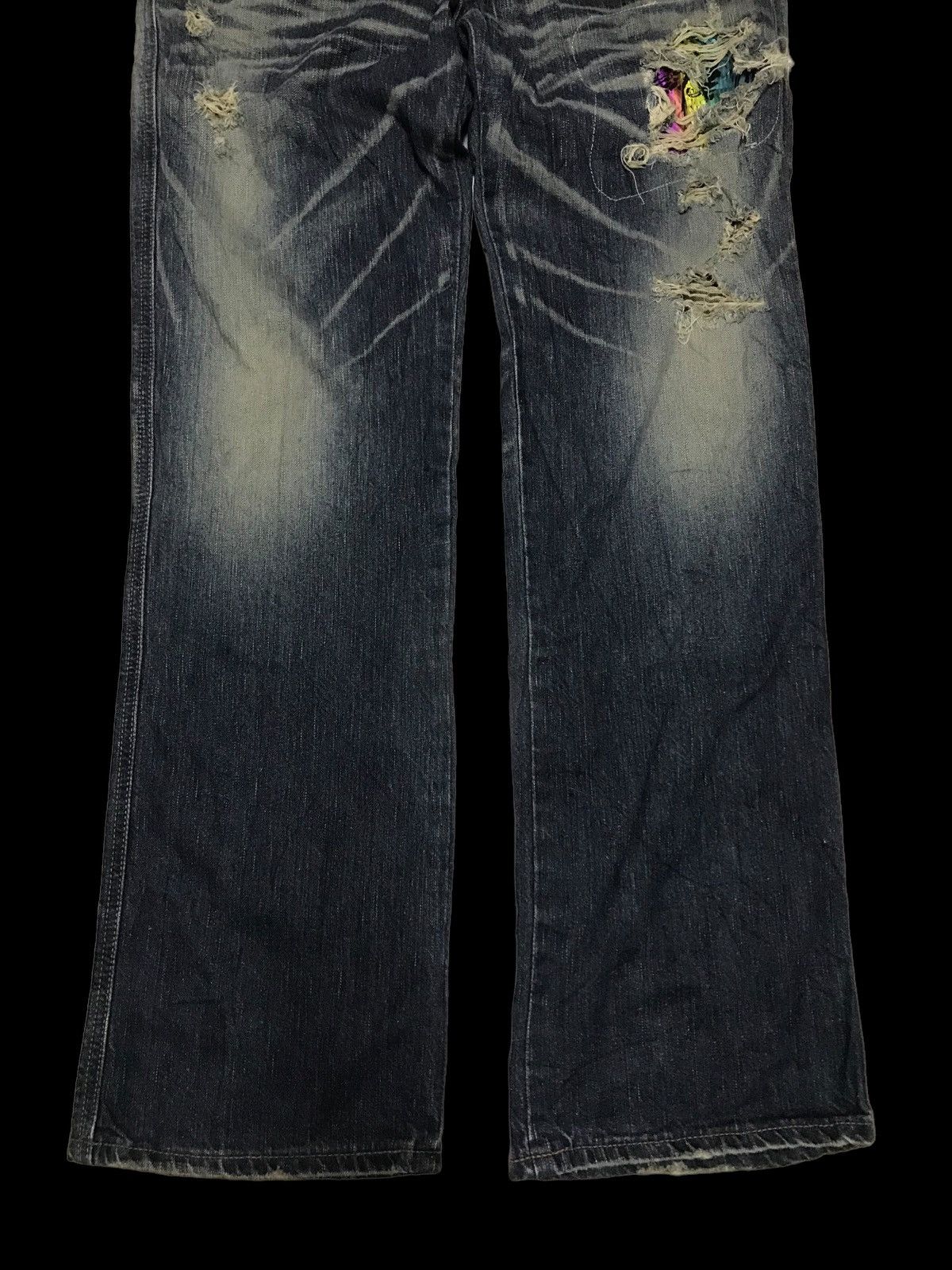 Hysteric Glamour × If Six Was Nine × Japanese Brand Distressed Zebra Edwin 503 Rainbow Denim Patchwork Size US 32 / EU 48 - 3 Thumbnail