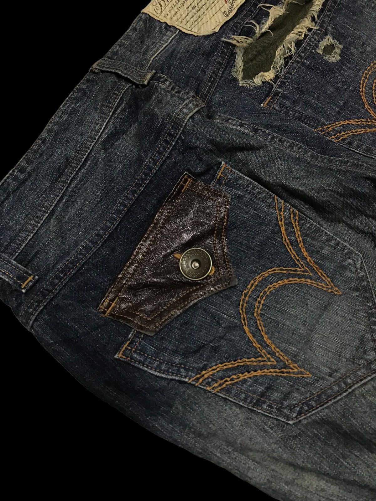 Hysteric Glamour × If Six Was Nine × Japanese Brand Distressed Zebra Edwin 503 Rainbow Denim Patchwork Size US 32 / EU 48 - 8 Thumbnail