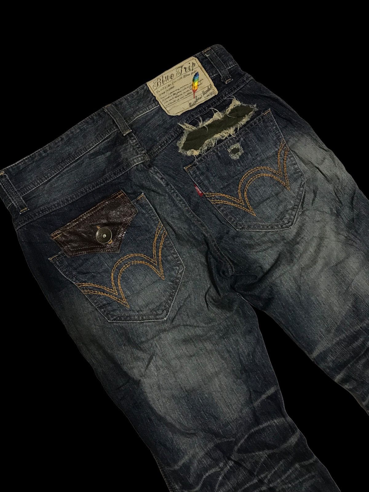 Hysteric Glamour × If Six Was Nine × Japanese Brand Distressed Zebra Edwin 503 Rainbow Denim Patchwork Size US 32 / EU 48 - 6 Thumbnail
