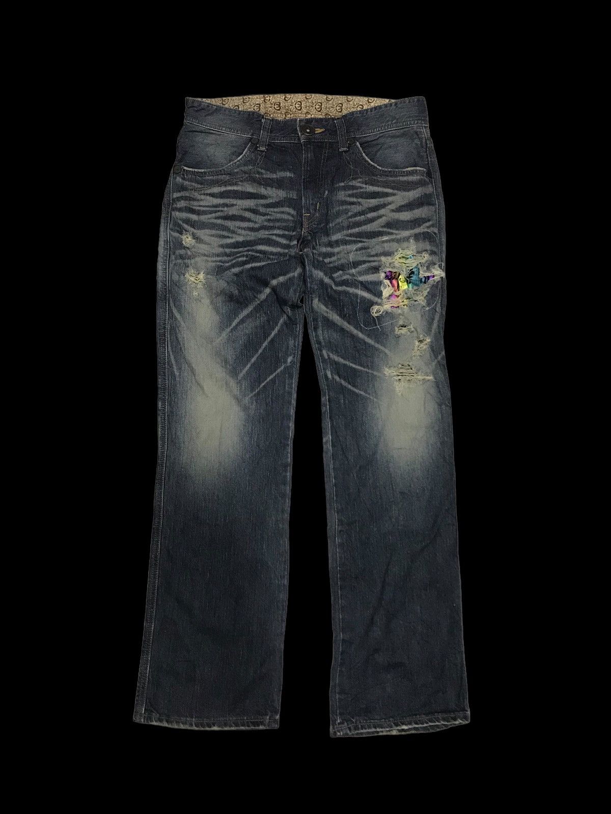 Hysteric Glamour × If Six Was Nine × Japanese Brand Distressed Zebra Edwin 503 Rainbow Denim Patchwork Size US 32 / EU 48 - 1 Thumbnail