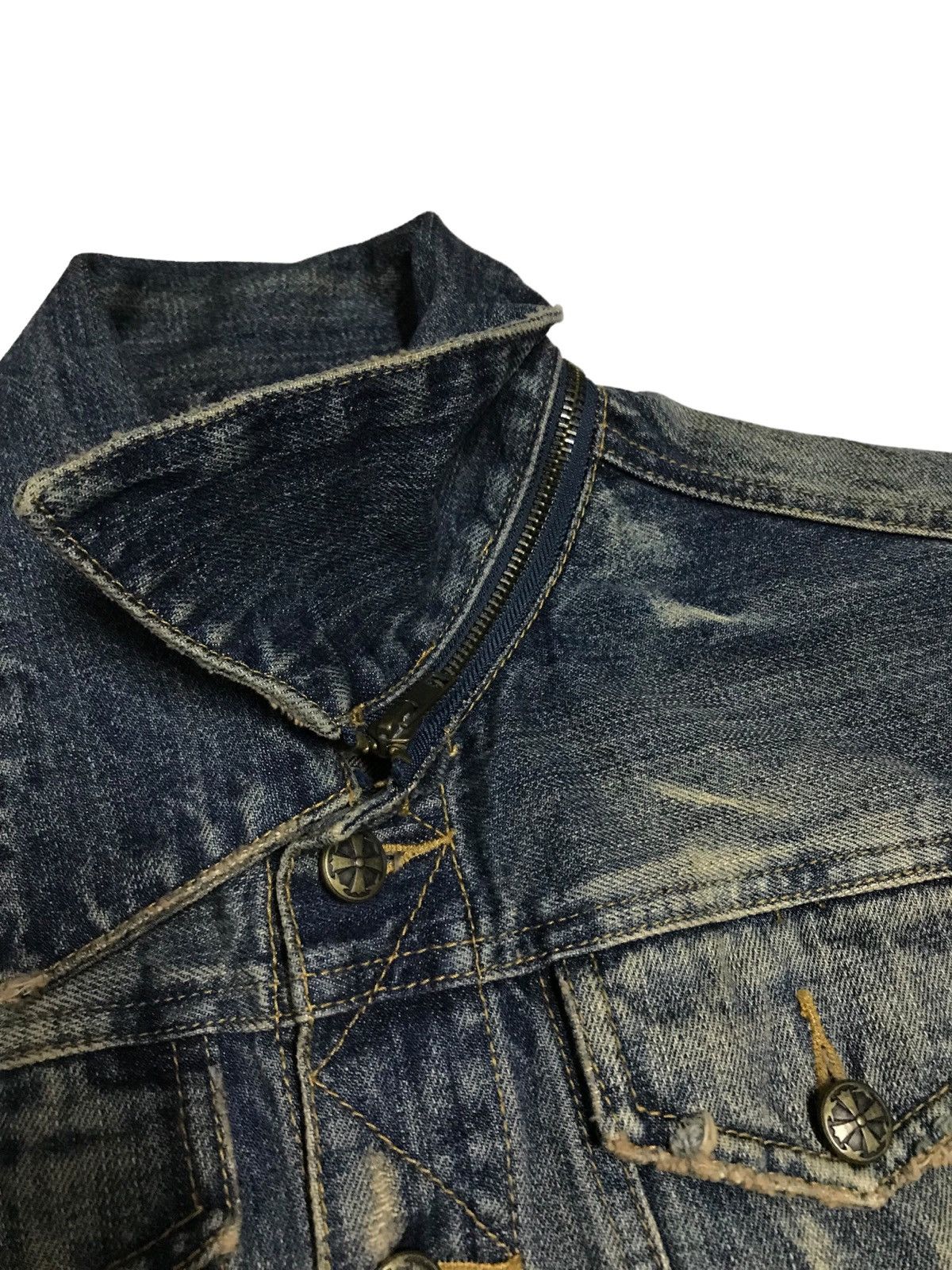 Hysteric Glamour × If Six Was Nine Detachable⚡Midas Distressed Trucker Denim Jacket 506 Size US S / EU 44-46 / 1 - 14 Thumbnail