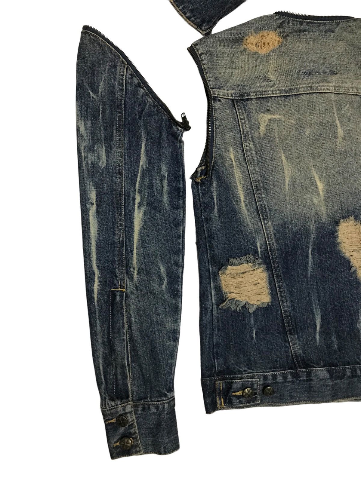 Hysteric Glamour × If Six Was Nine Detachable⚡Midas Distressed Trucker Denim Jacket 506 Size US S / EU 44-46 / 1 - 7 Thumbnail