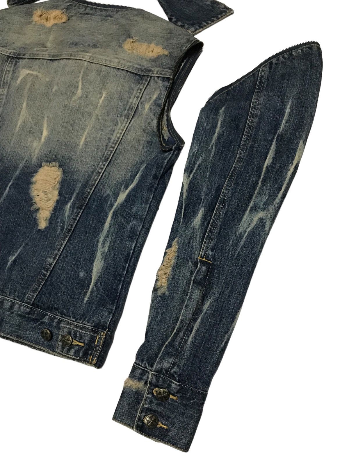 Hysteric Glamour × If Six Was Nine Detachable⚡Midas Distressed Trucker Denim Jacket 506 Size US S / EU 44-46 / 1 - 8 Thumbnail