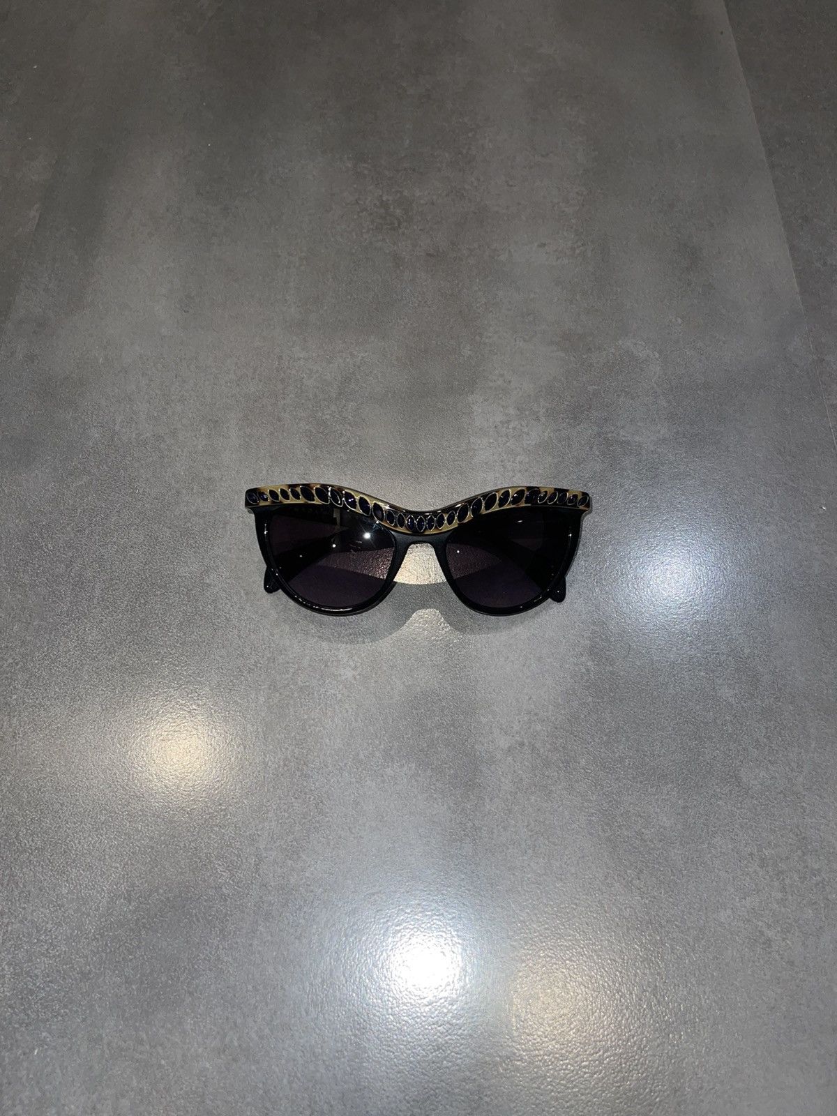 Prada Prada SPR04P MA5-5F1 Black Crystal Sunglasses Size ONE SIZE - 6 Thumbnail