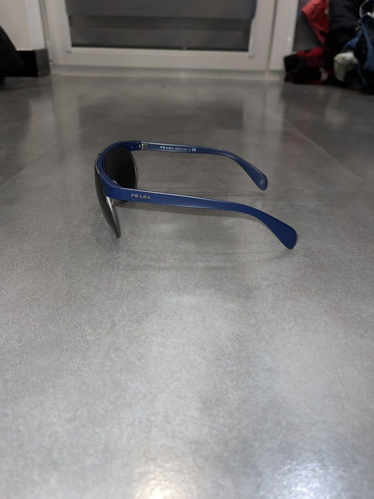Prada Prada SPR23P MA3-1A1 Blue Aviator Sunglasses Size ONE SIZE - 5 Thumbnail