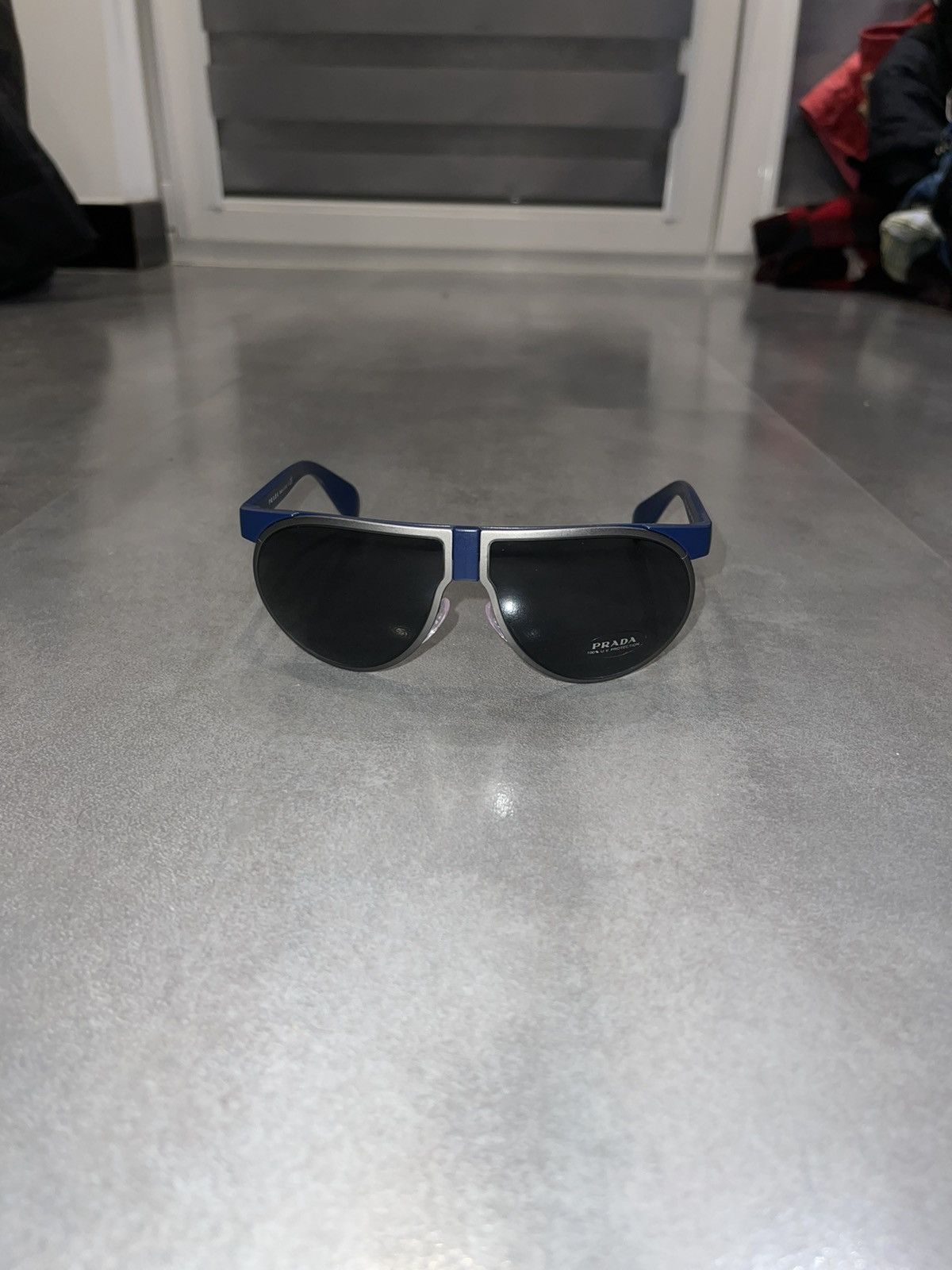 Prada Prada SPR23P MA3-1A1 Blue Aviator Sunglasses Size ONE SIZE - 2 Thumbnail