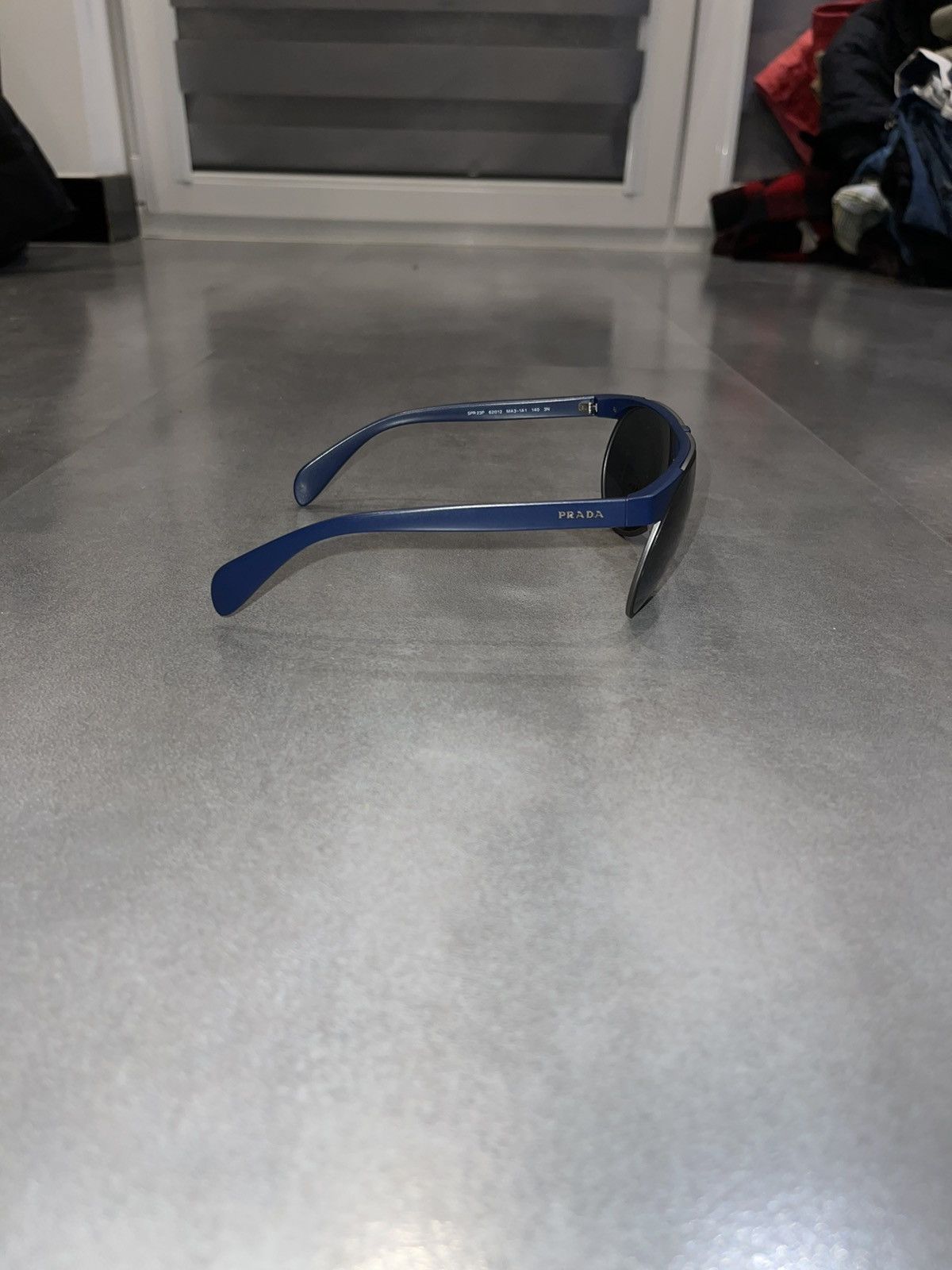 Prada Prada SPR23P MA3-1A1 Blue Aviator Sunglasses Size ONE SIZE - 7 Thumbnail