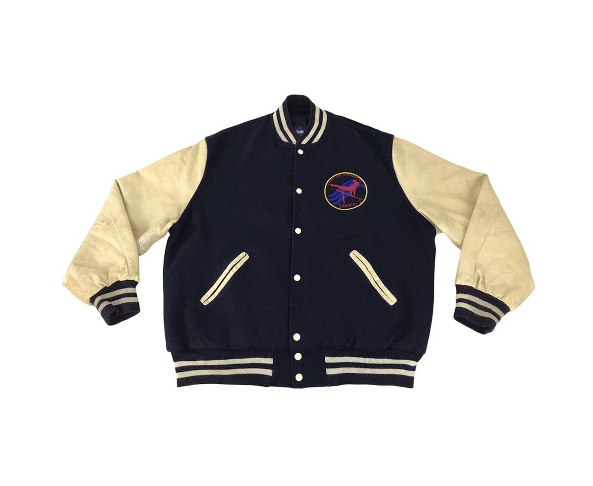Leather Holloway Usa American College Gymnastic Team Jacket Size US XL / EU 56 / 4 - 1 Thumbnail
