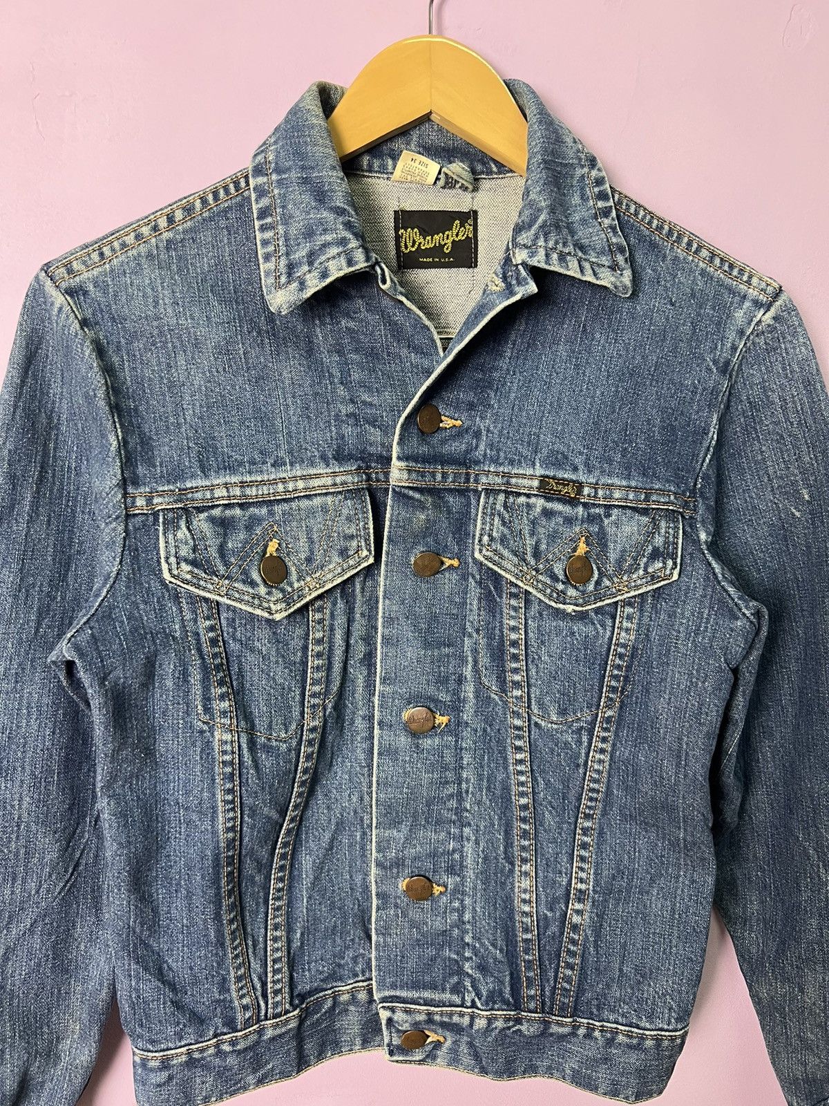 Wrangler 🔥Vintage 70s Wrangler Denim Trucker Size S / US 4 / IT 40 - 8 Thumbnail