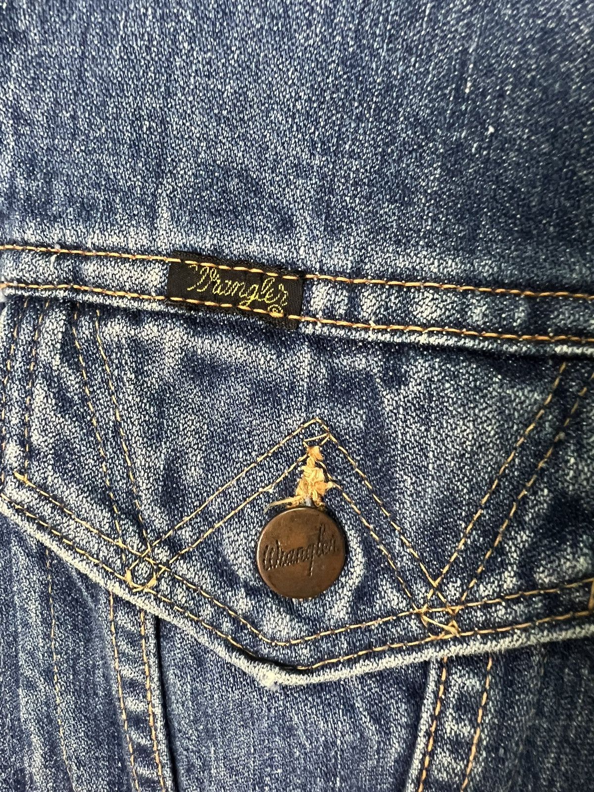 Wrangler 🔥Vintage 70s Wrangler Denim Trucker Size S / US 4 / IT 40 - 11 Thumbnail