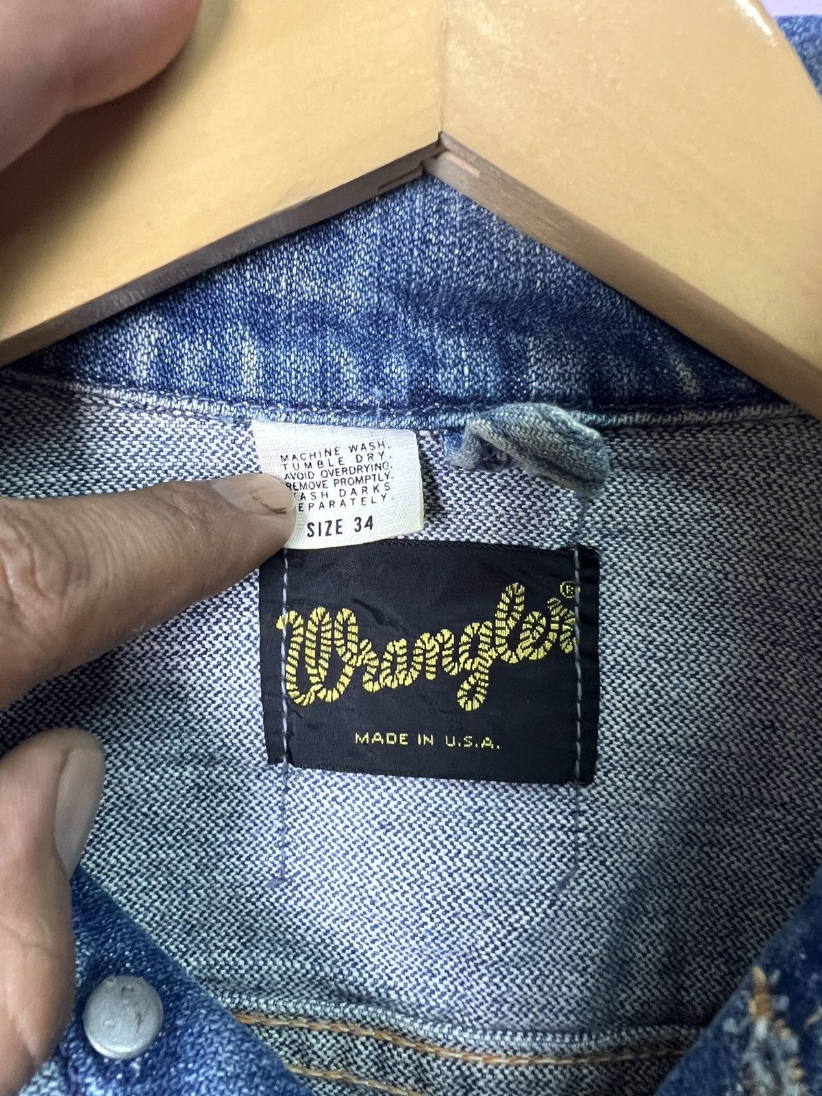 Wrangler 🔥Vintage 70s Wrangler Denim Trucker Size S / US 4 / IT 40 - 15 Thumbnail
