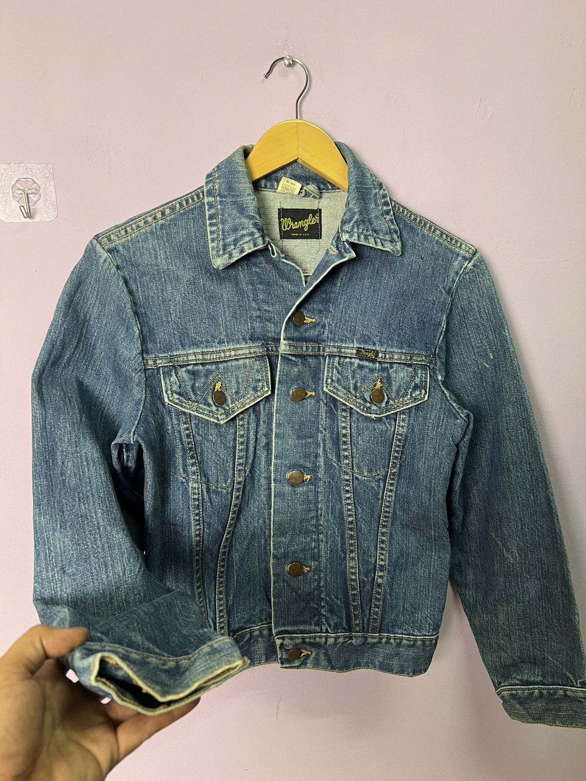 Wrangler 🔥Vintage 70s Wrangler Denim Trucker Size S / US 4 / IT 40 - 2 Thumbnail