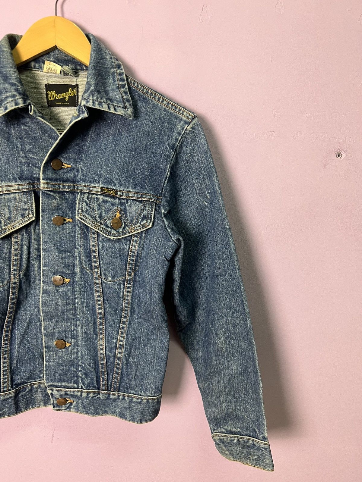 Wrangler 🔥Vintage 70s Wrangler Denim Trucker Size S / US 4 / IT 40 - 5 Thumbnail