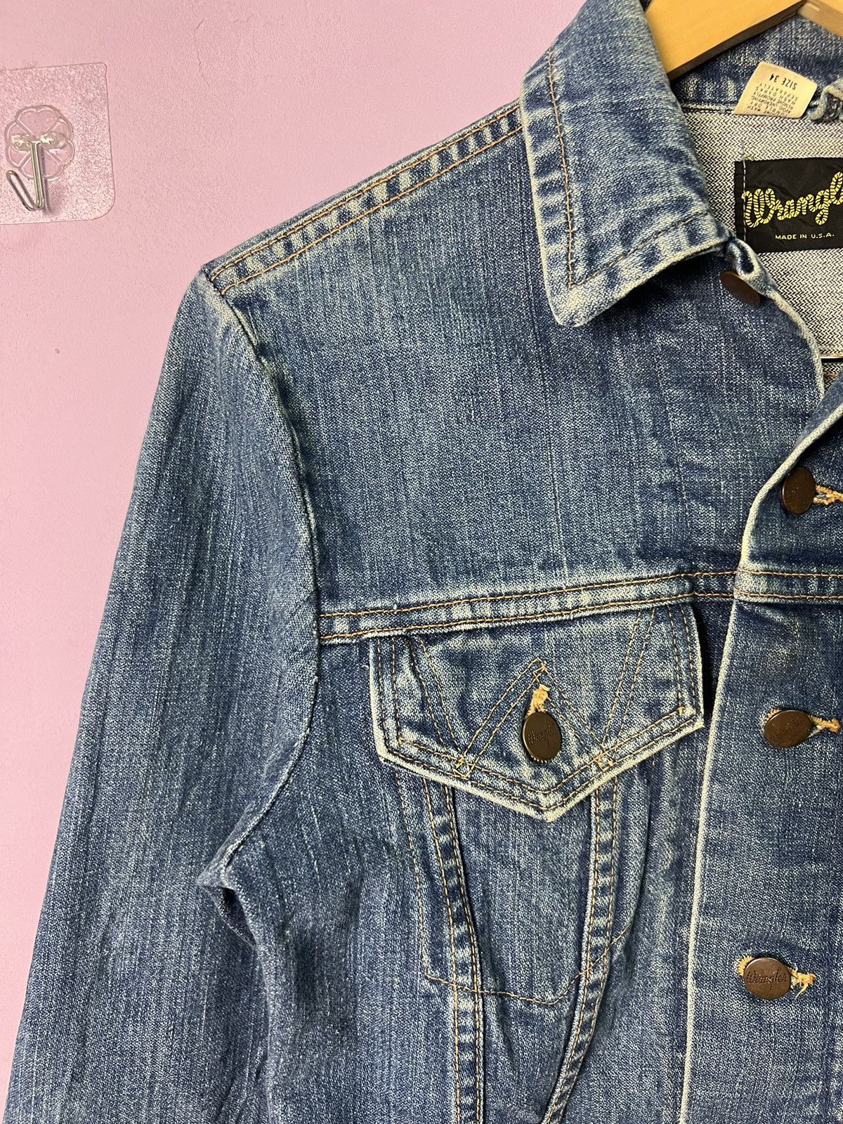 Wrangler 🔥Vintage 70s Wrangler Denim Trucker Size S / US 4 / IT 40 - 10 Thumbnail