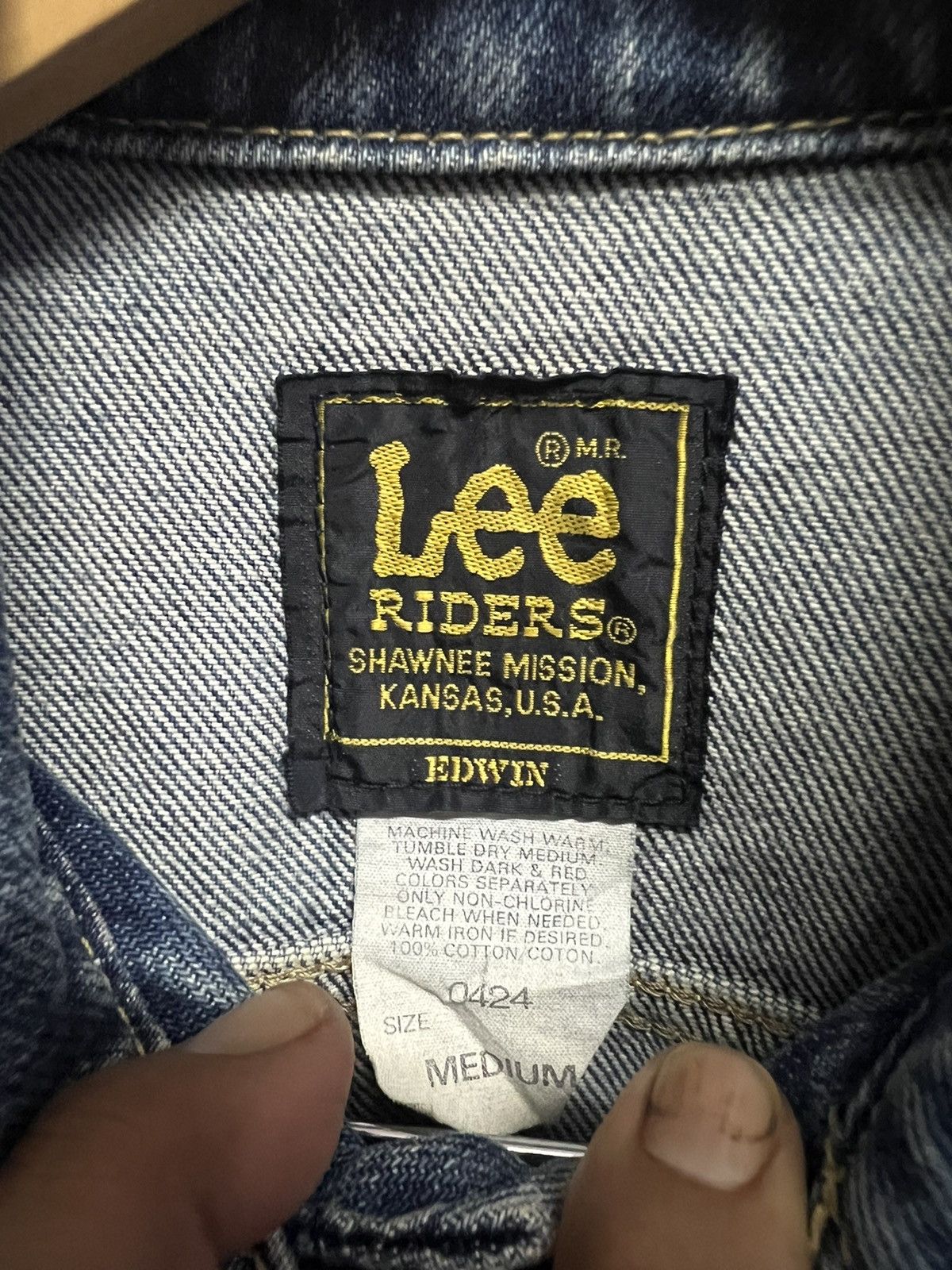 Lee 🔥Rare Lee x Edwin Denim Trucker Size US S / EU 44-46 / 1 - 14 Thumbnail
