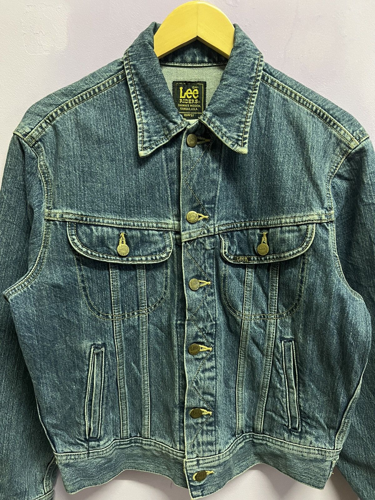 Lee 🔥Rare Lee x Edwin Denim Trucker Size US M / EU 48-50 / 2 - 8 Thumbnail