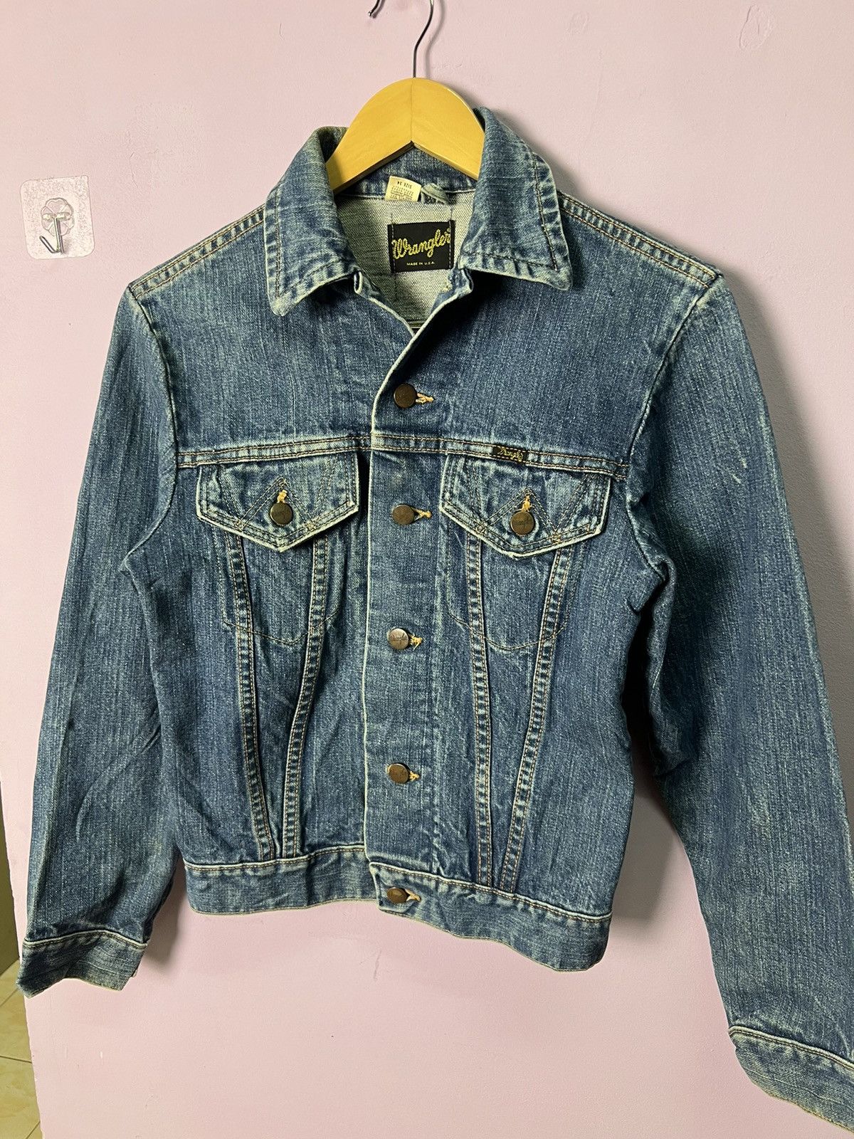 Wrangler 🔥Vintage 70s Wrangler Denim Trucker Size US XS / EU 42 / 0 - 6 Thumbnail