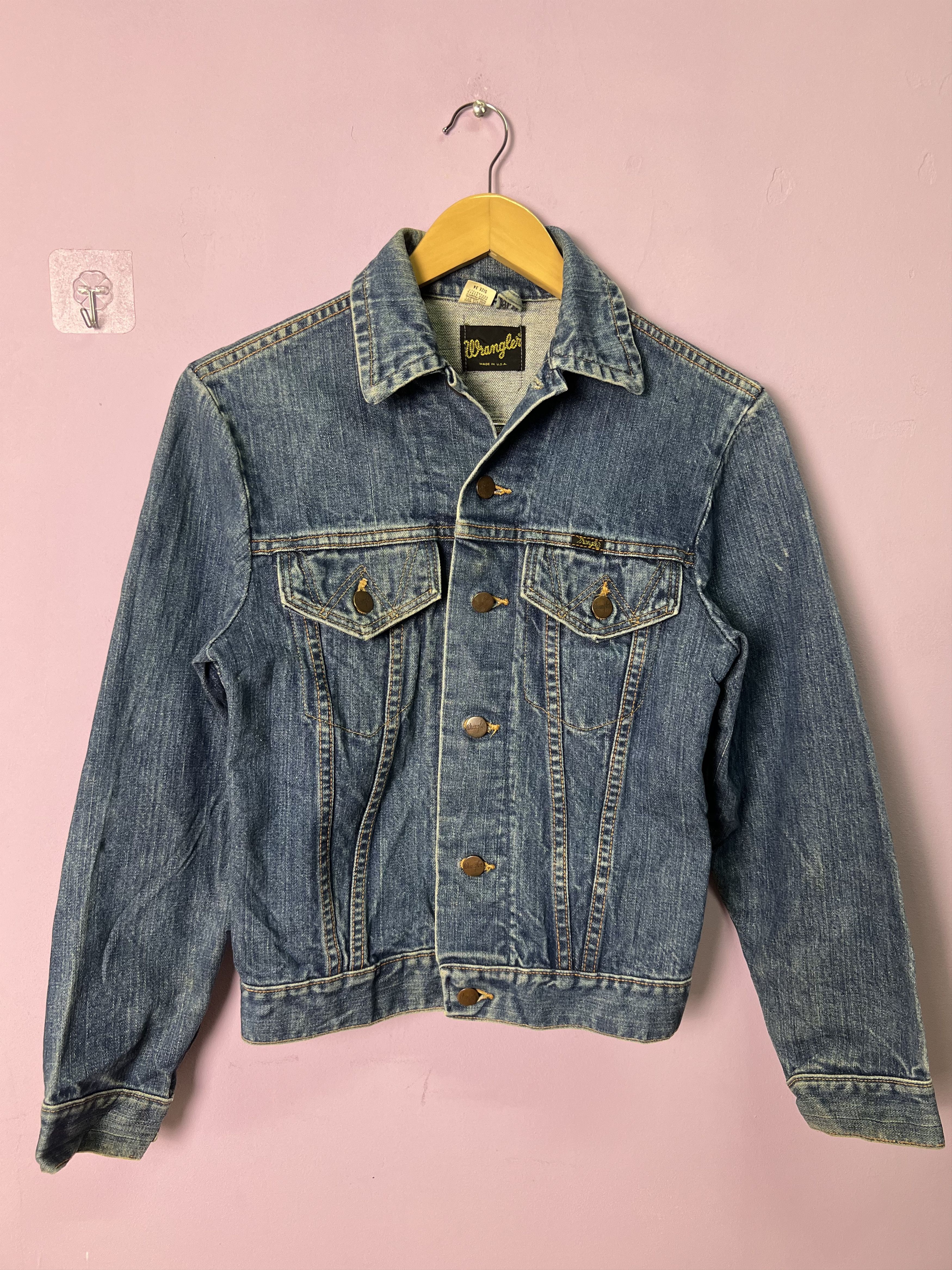 Wrangler 🔥Vintage 70s Wrangler Denim Trucker Size US XS / EU 42 / 0 - 16 Thumbnail