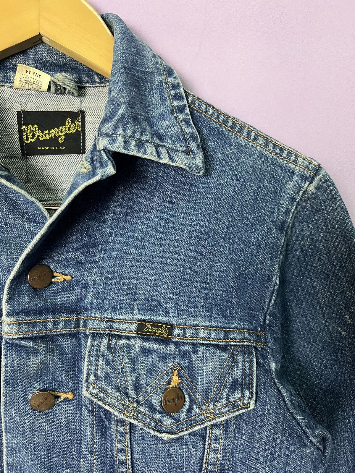 Wrangler 🔥Vintage 70s Wrangler Denim Trucker Size US XS / EU 42 / 0 - 8 Thumbnail