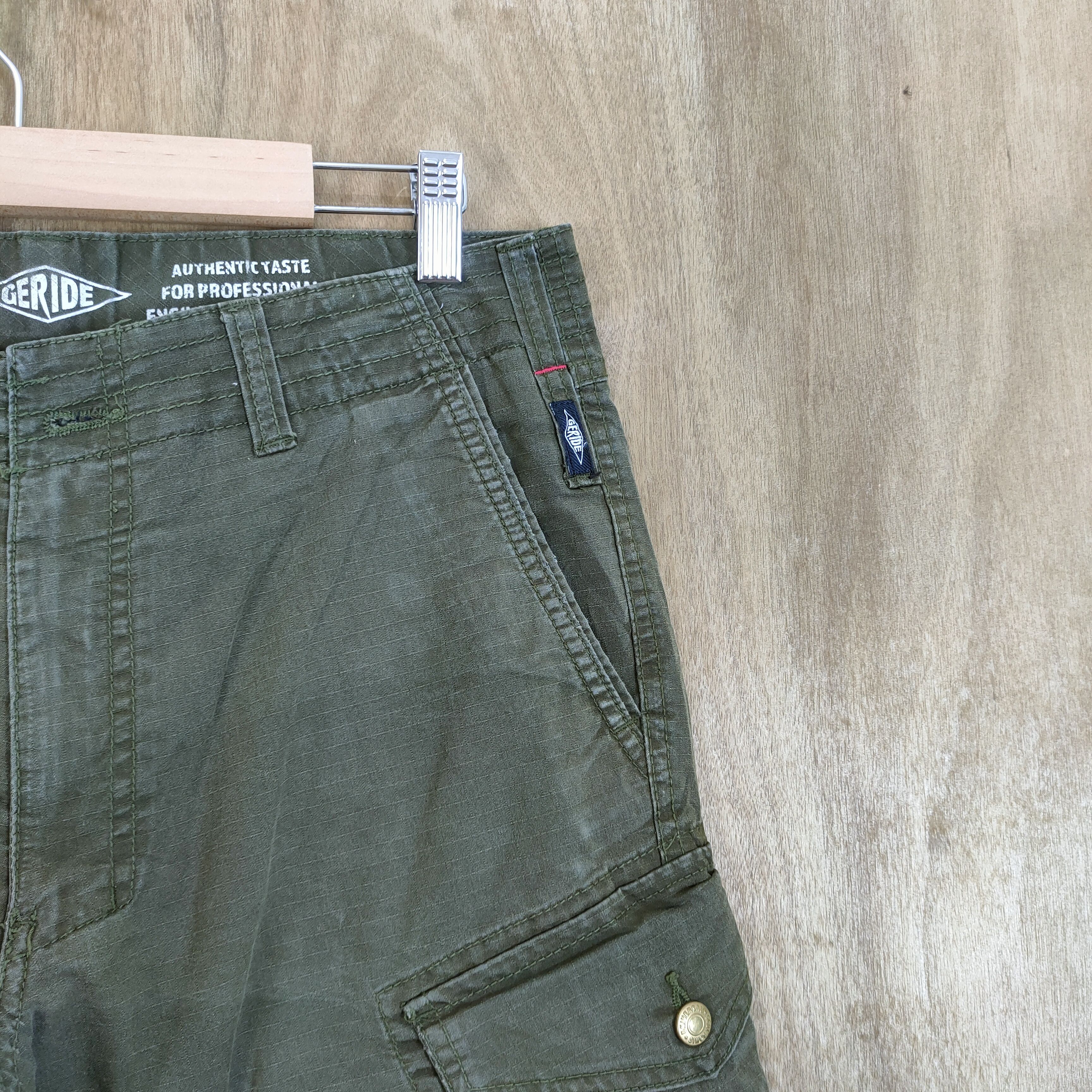 Japanese Brand × Vintage VINTAGE GRIDE OLIVE GREEN CARGO PANTS Size US 32 / EU 48 - 6 Thumbnail