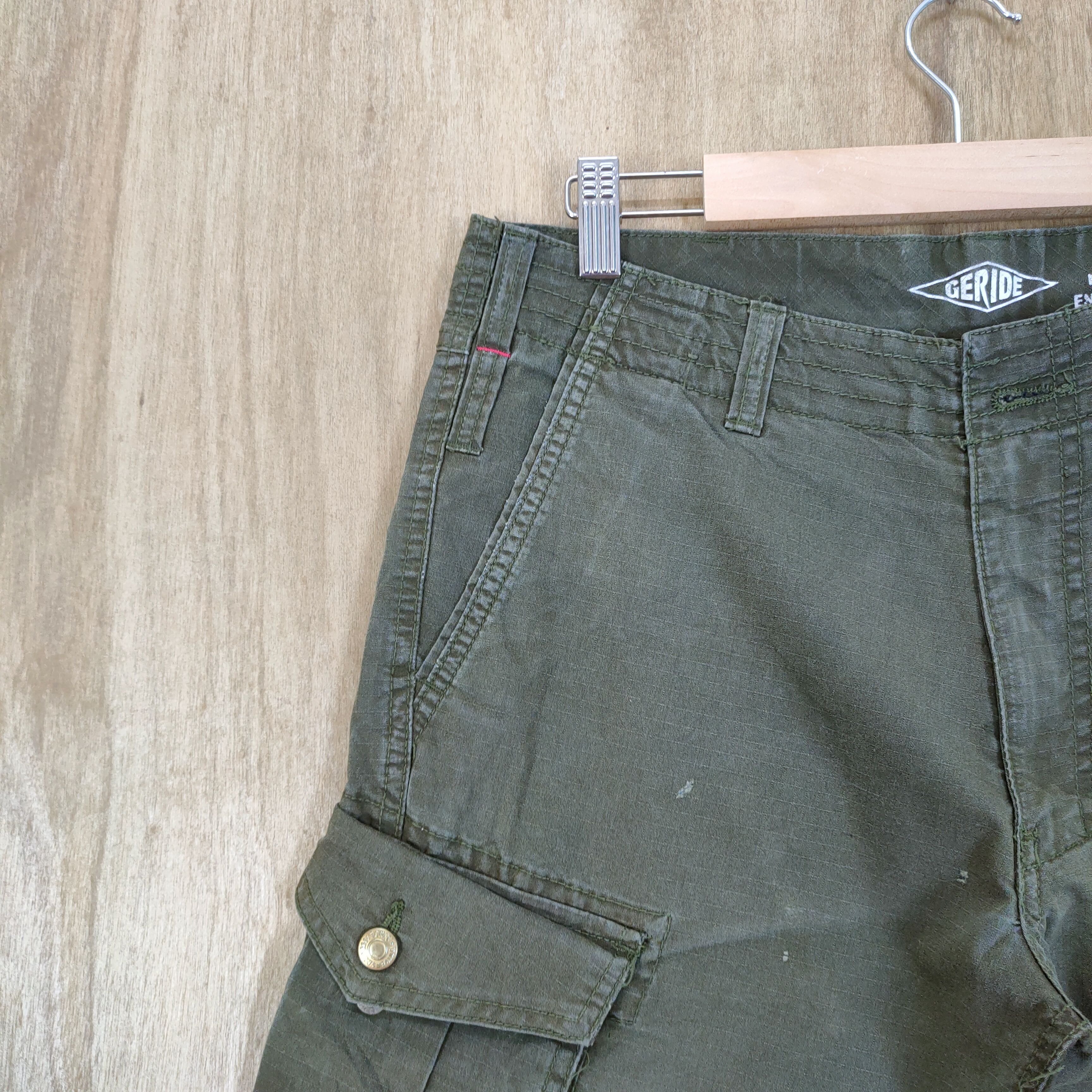 Japanese Brand × Vintage VINTAGE GRIDE OLIVE GREEN CARGO PANTS Size US 32 / EU 48 - 7 Thumbnail