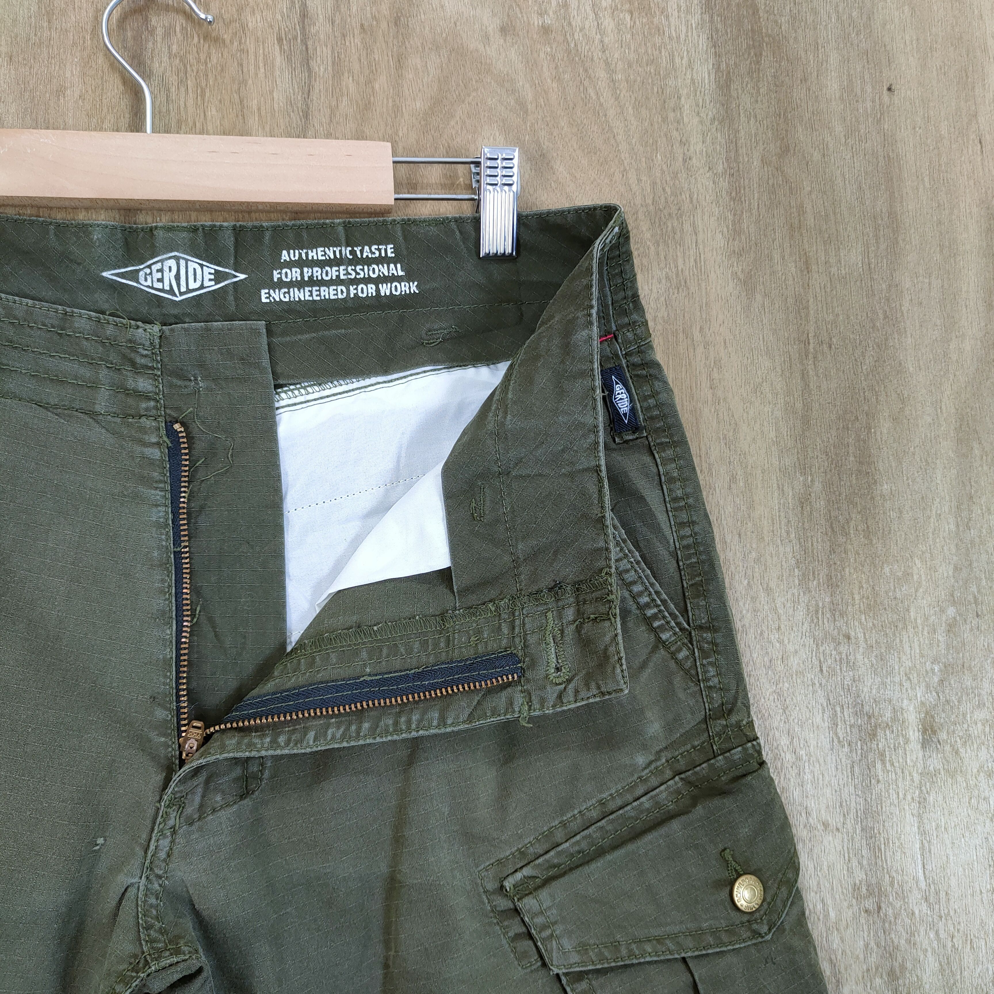 Japanese Brand × Vintage VINTAGE GRIDE OLIVE GREEN CARGO PANTS Size US 32 / EU 48 - 4 Thumbnail