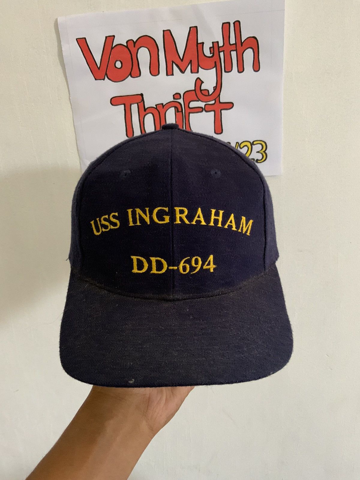 Vintage Vintage USS Ingraham DD-694 Navy US Hat Size ONE SIZE - 1 Thumbnail