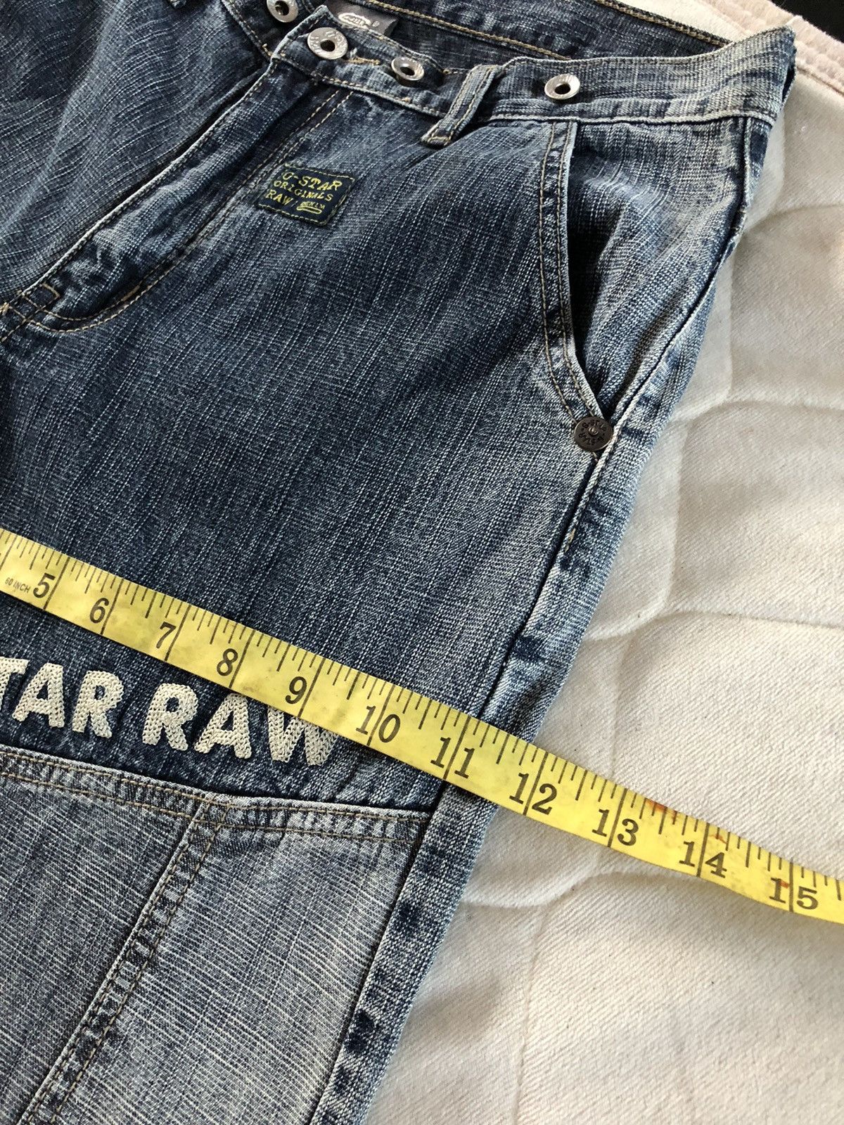 G-Star Japan G Star Raw Double Knee Patchwork Distressed Denum Size US 30 / EU 46 - 11 Thumbnail