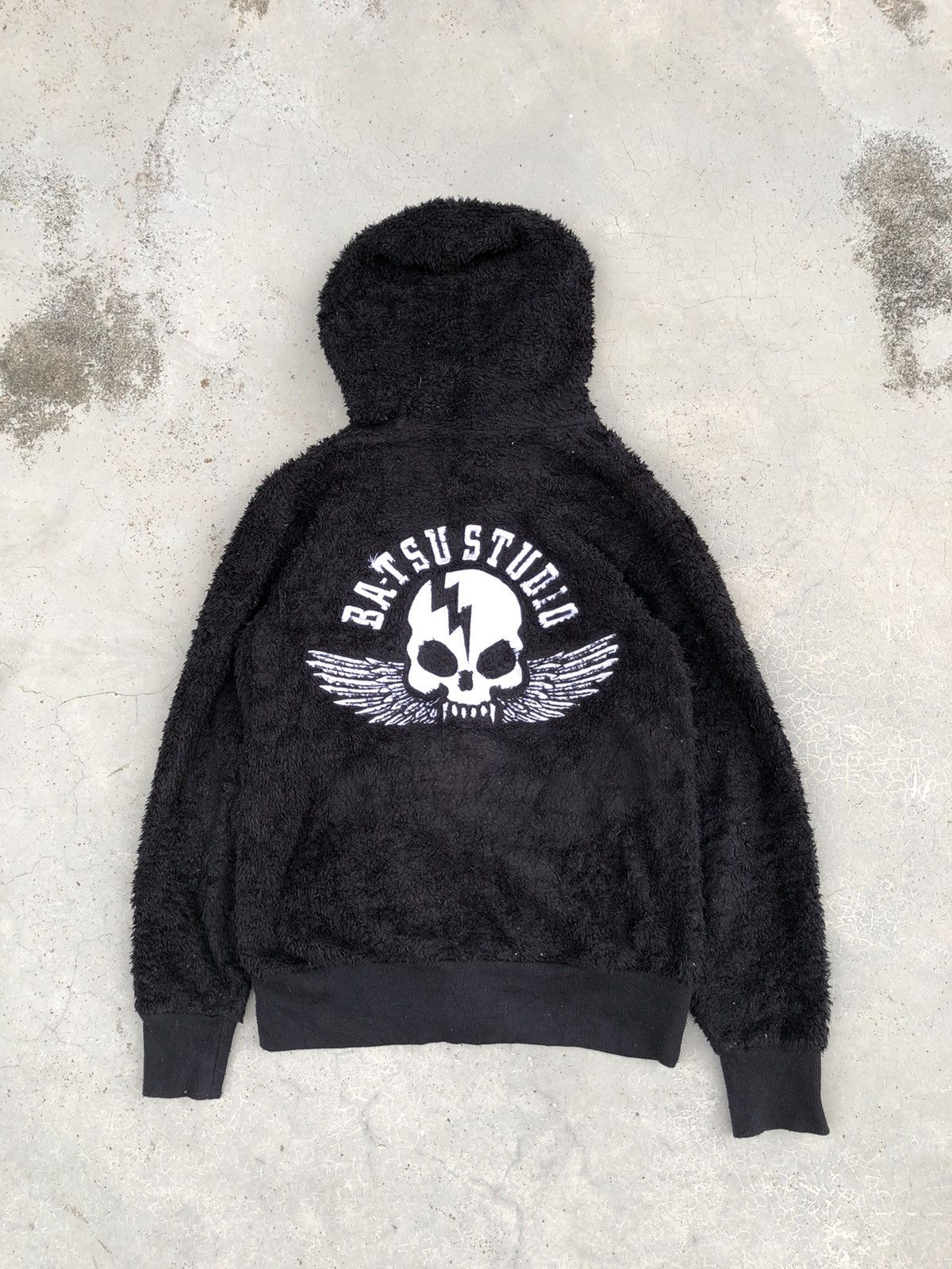 Vintage 🔥BATSU STUDIO SKULL SKELETON FLEECE HOODIES Grailed