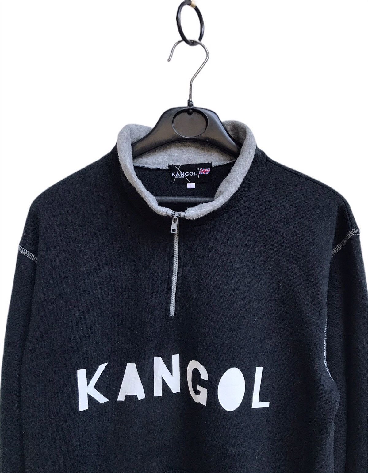 Kangol × Vintage 🔥Kangol Zipper Neck Sweatshirt Size US L / EU 52-54 / 3 - 3 Thumbnail